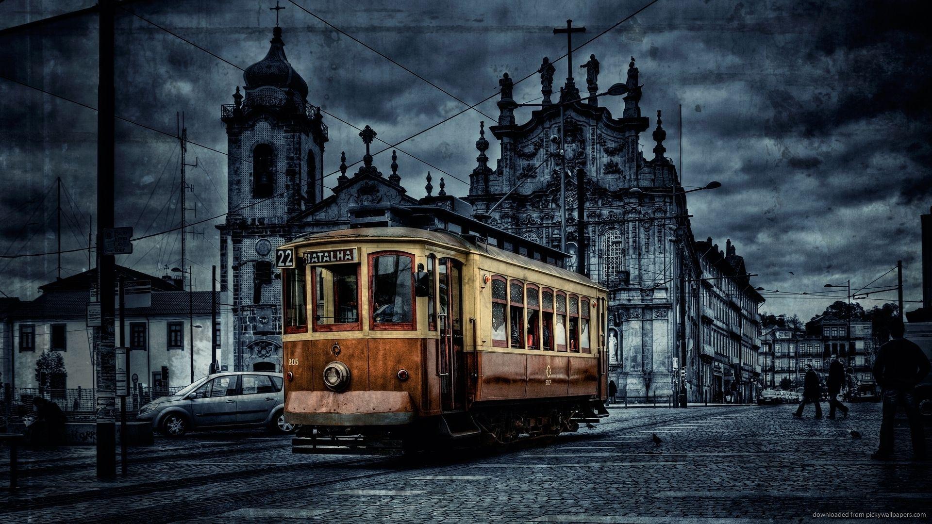 Old Colored Tram Wallpaper