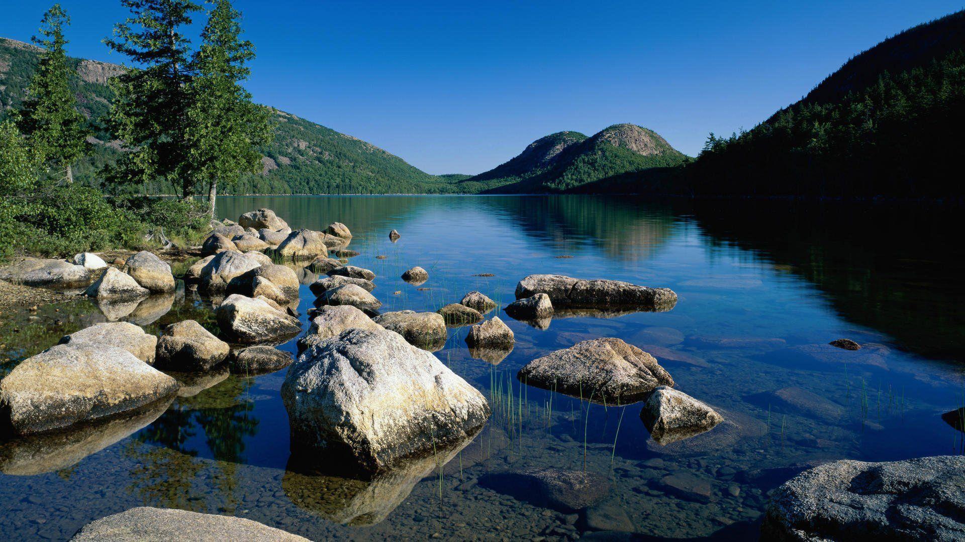 jordan pond acadia national park maine lake reservoir national