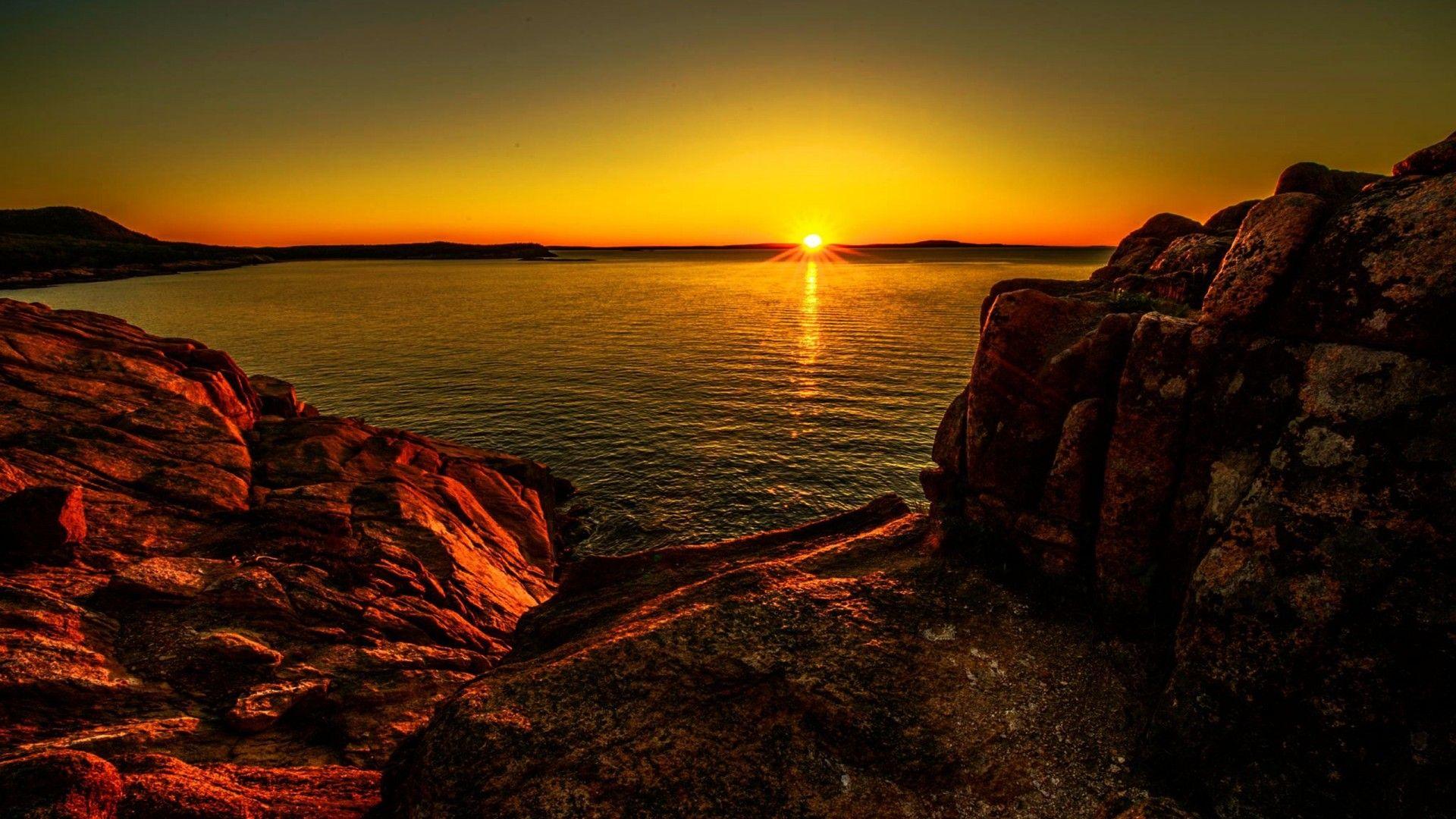 Sunset At Acadia National Park Desktop Background 598304