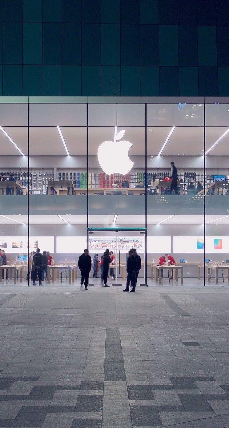 Apple Store Front Architecture City iPhone 5s Wallpaper Download