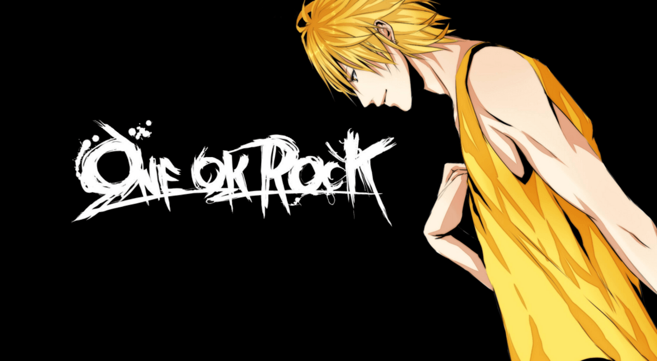 wallpaper One Ok Rock logo and Kise Ryota
