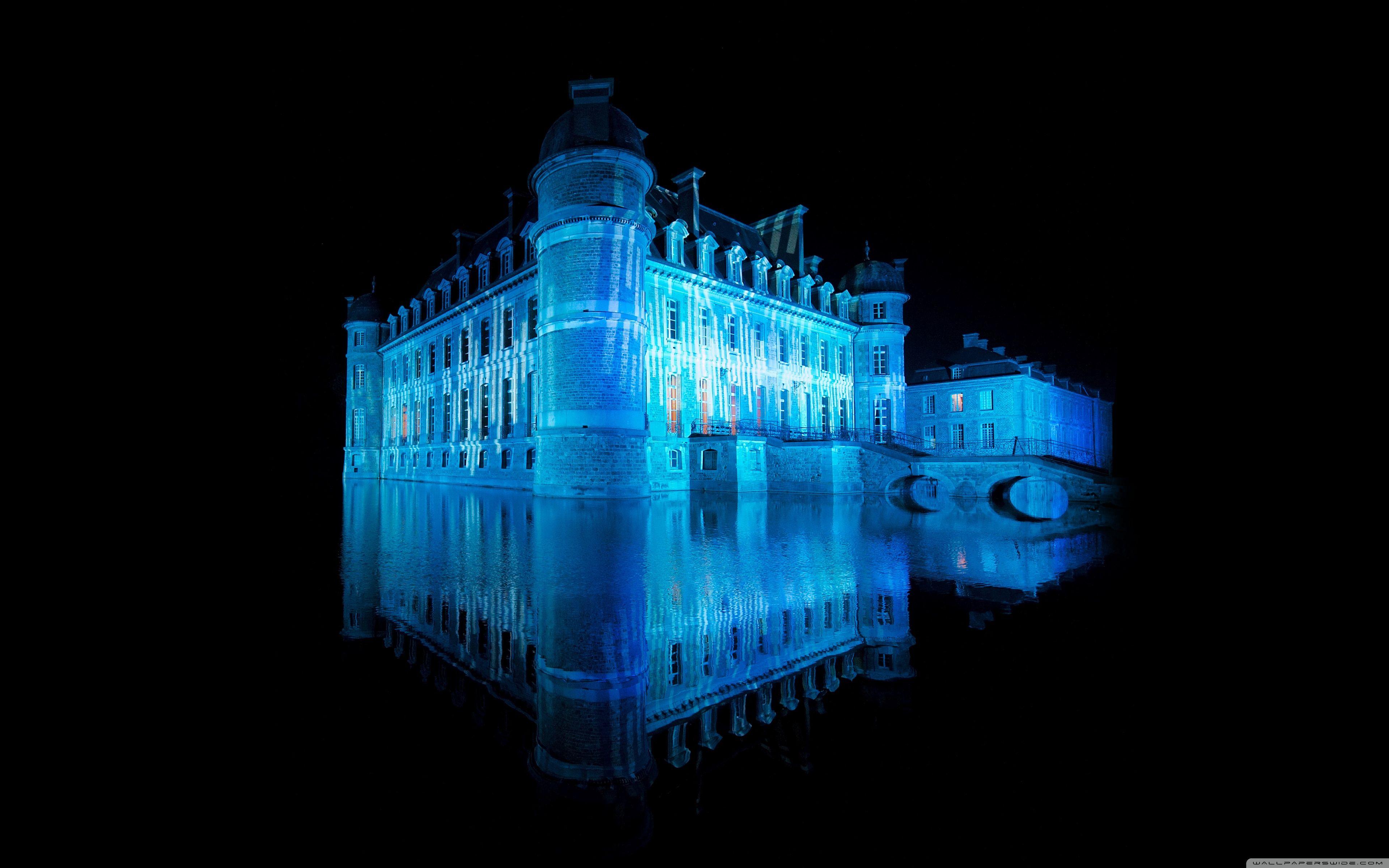 Castle In Blue Light HD desktop wallpaper, Widescreen, High