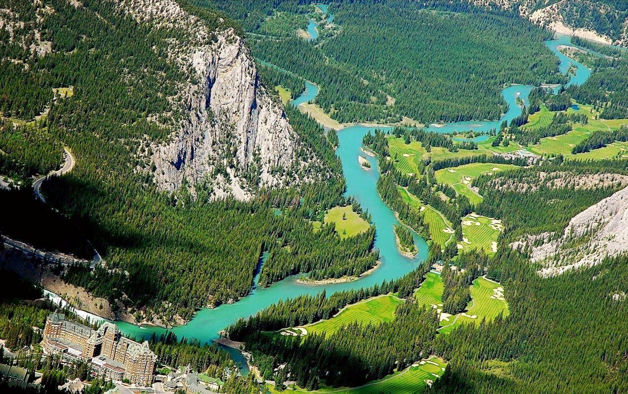 Wonderful Alberta Banff Aerial wallpaper. Wonderful Alberta