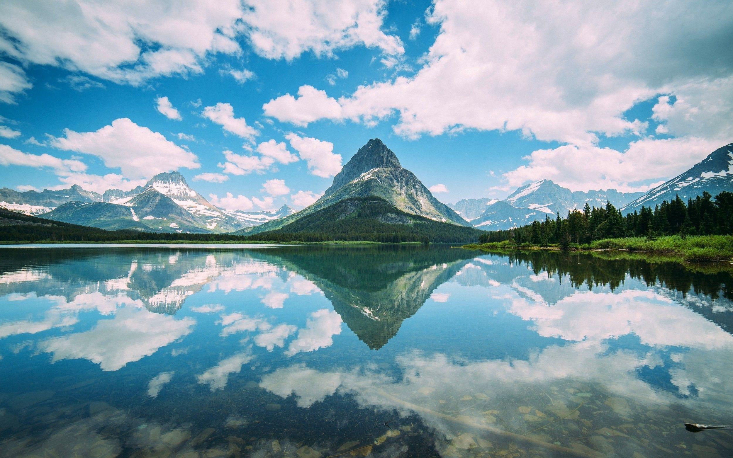 nature, Landscape, Mountain, Glacier National Park, Montana, Lake