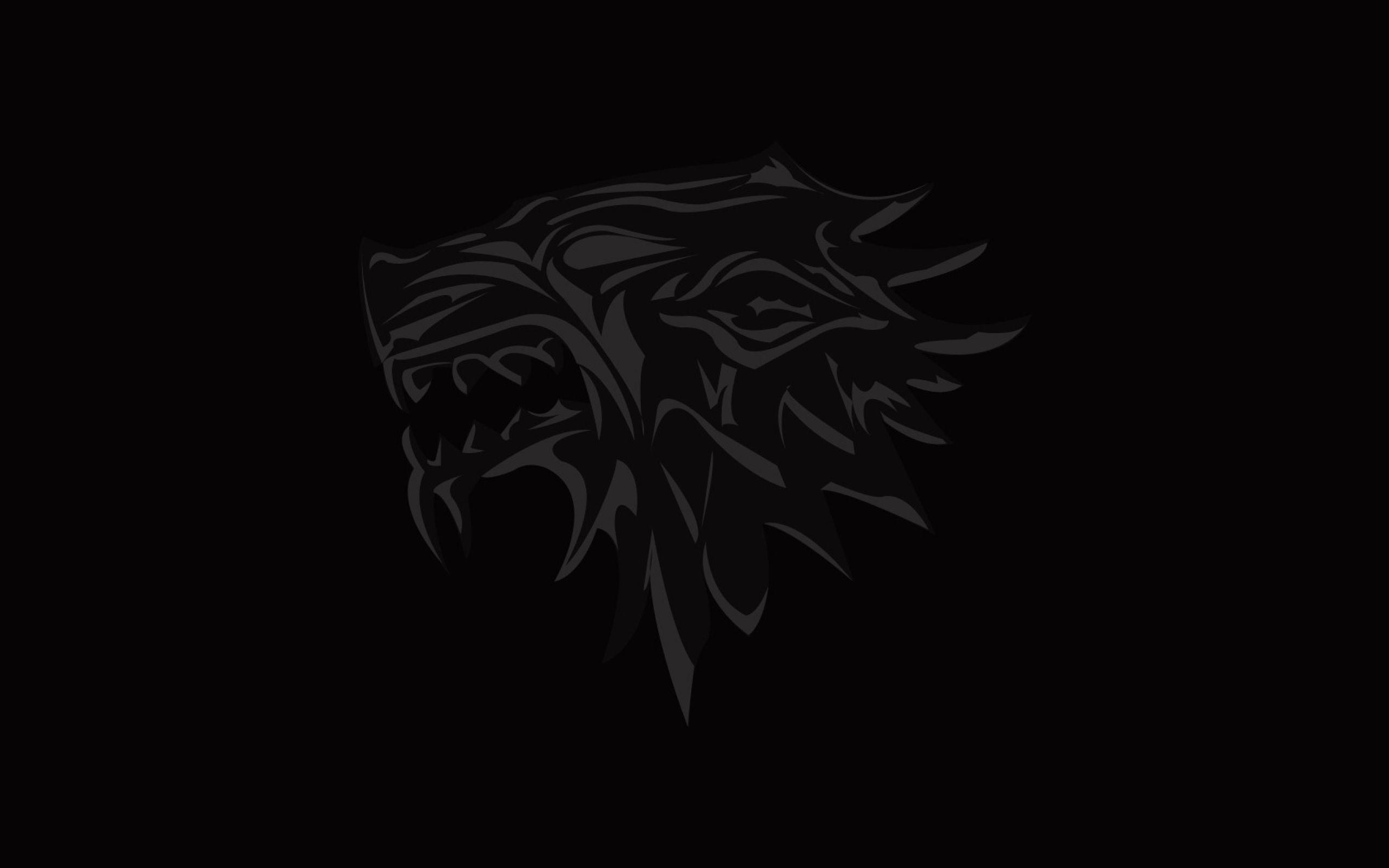 Wallpaper House of stark, Game of thrones, Logo, Emblem, Wolf HD