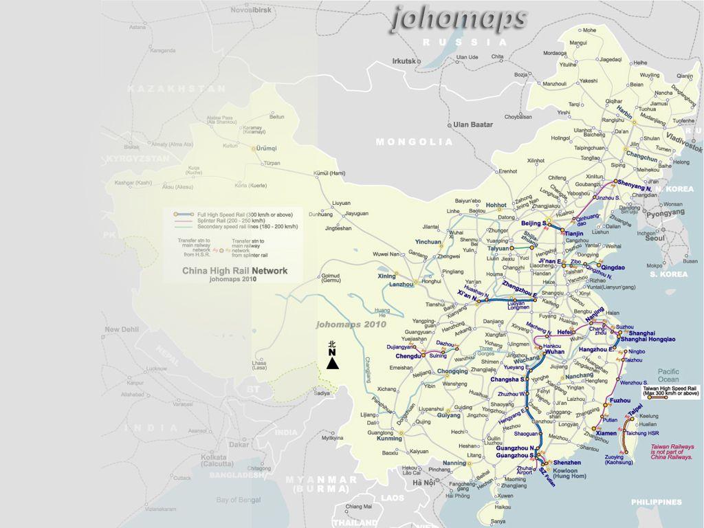 China Rail Map Mobile Wallpaper