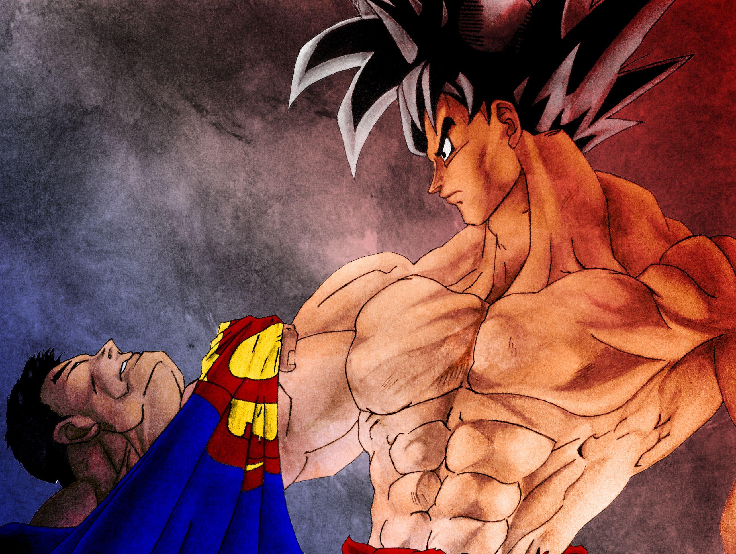 Goku vs Superman by vsbriCk.