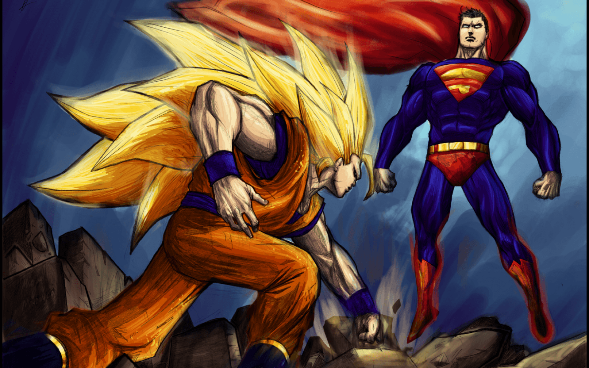 ScreenHeaven: Goku Superman desktop and mobile background
