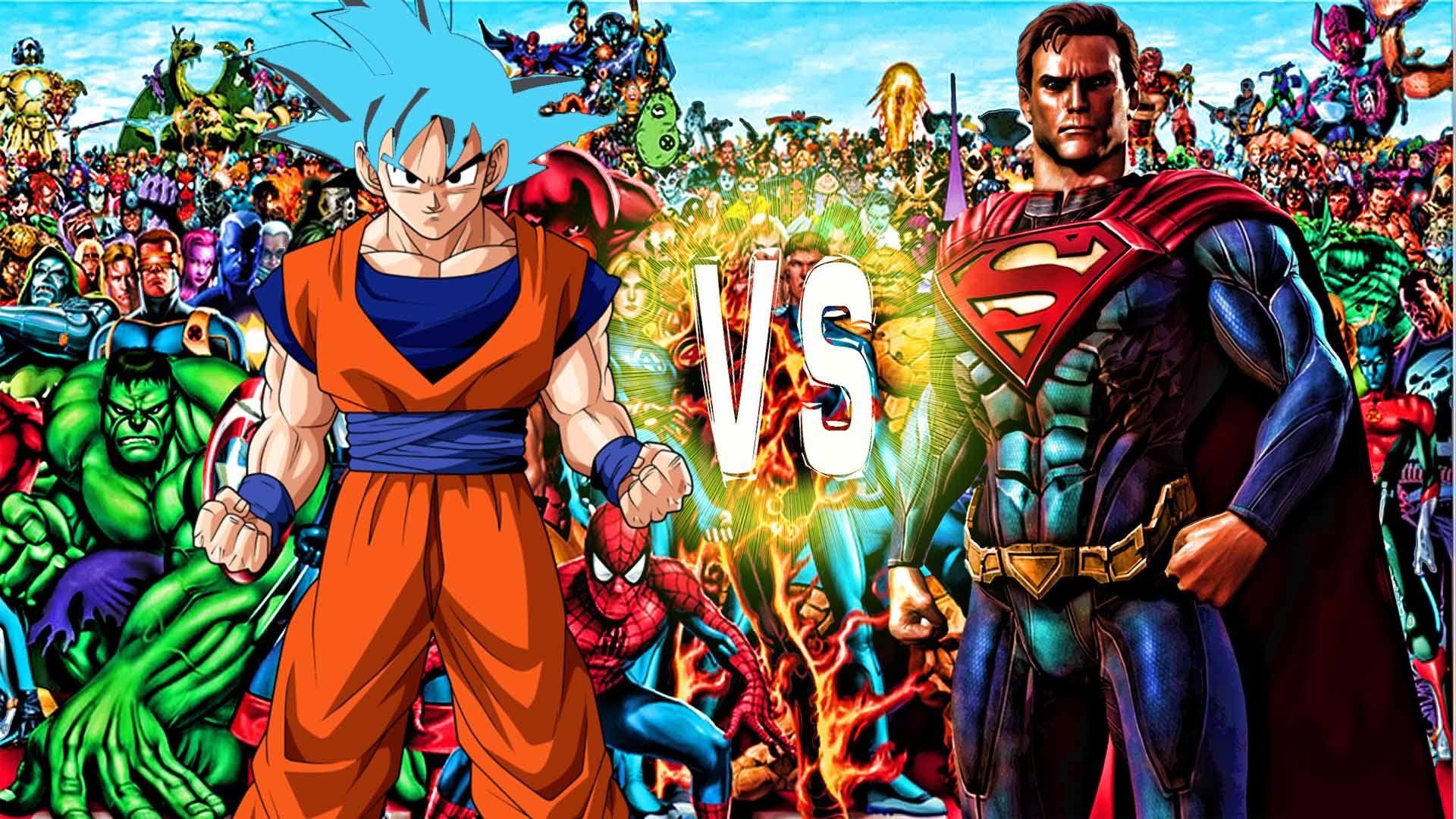 Superman and Goku vs The Marvel Universe