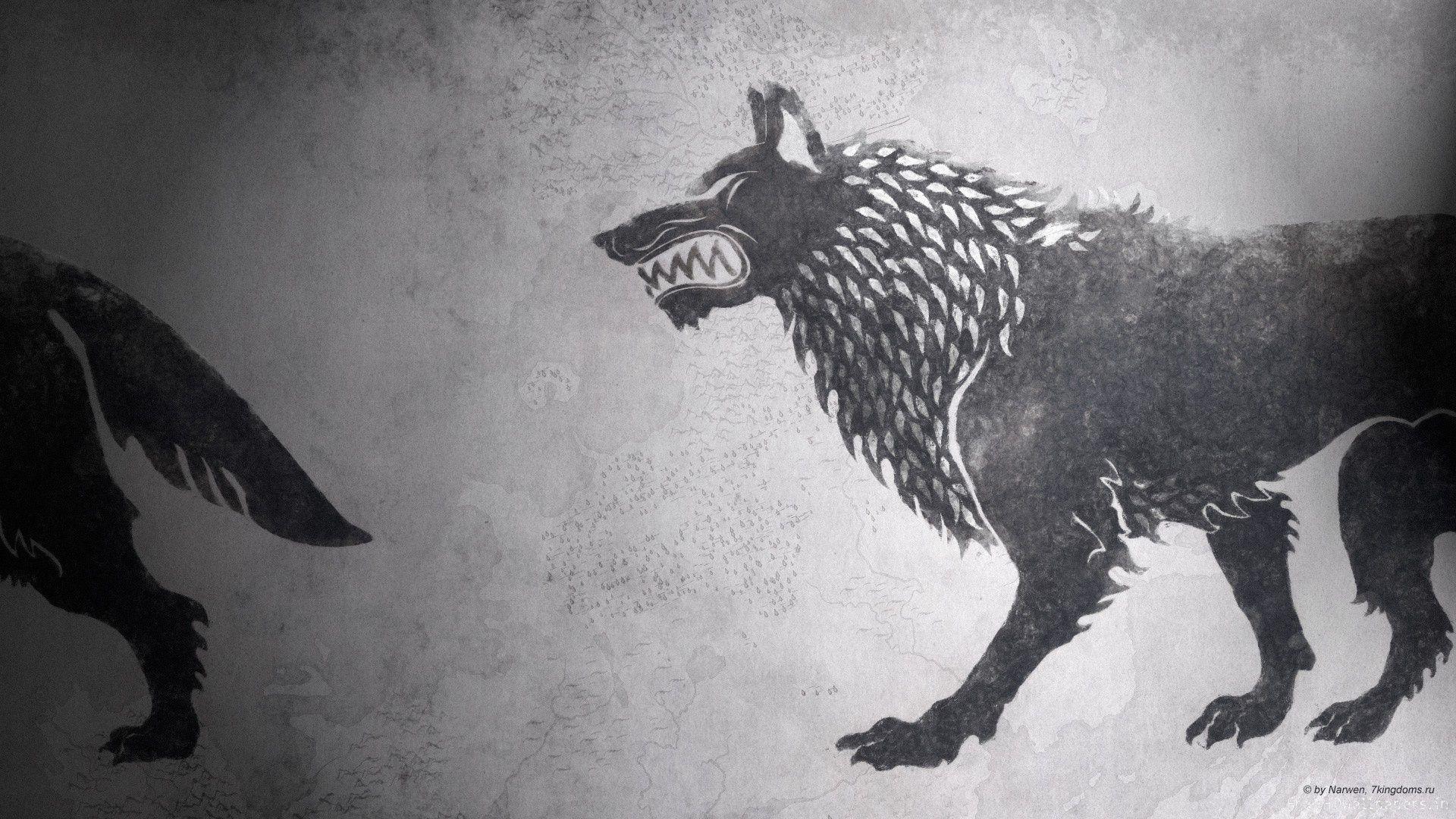 Direwolf artwork picture. Picture Game of Thrones A Song of Ice