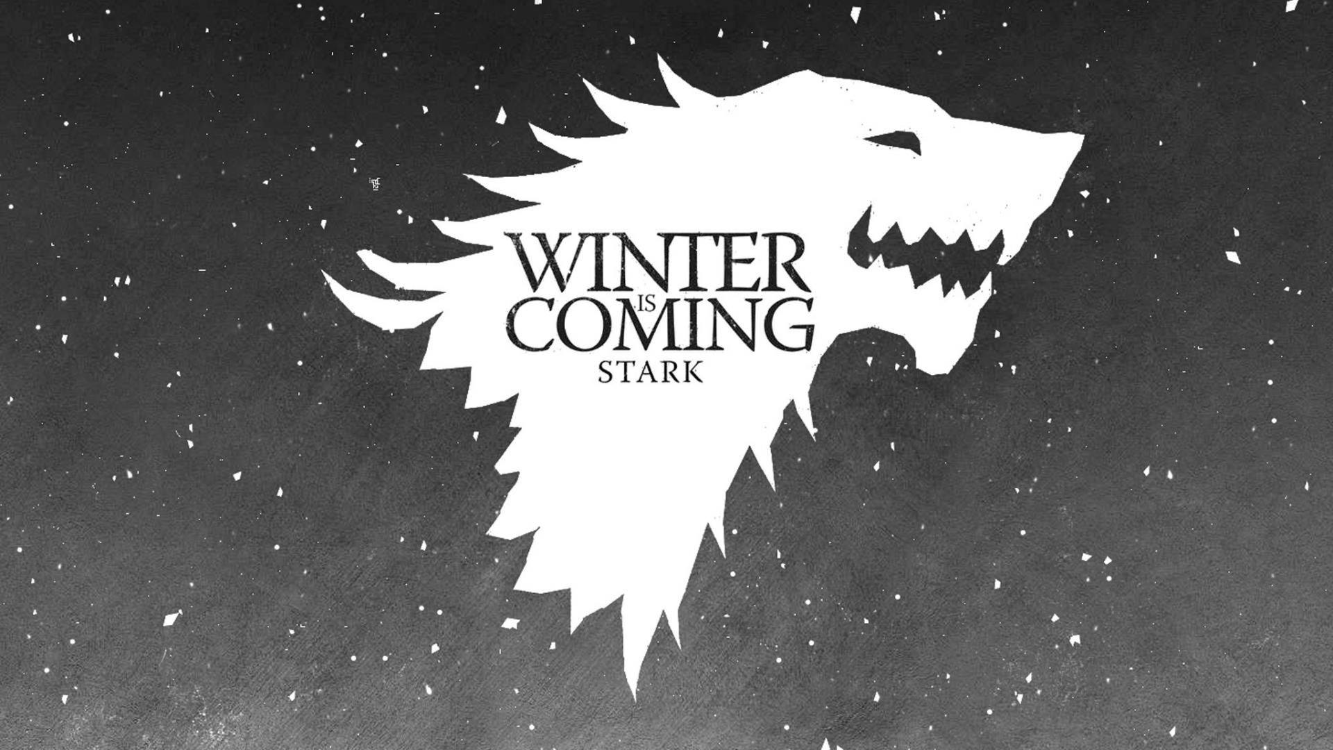 House stark winter is coming crest direwolf wallpaper