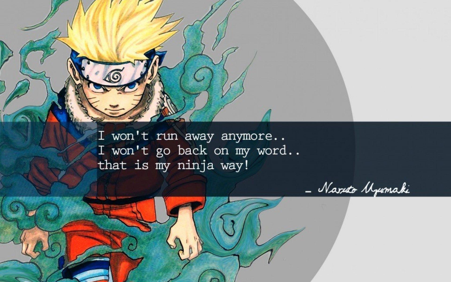 Naruto Ninja Way Quote