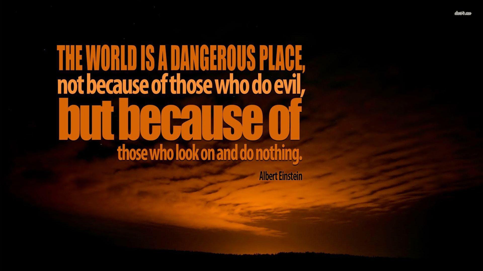 Running Quotes Wallpaper 5074d1389492438 Share Your Wallpaper 22538 Albert Einstein About Evil 1920x1080 Quote