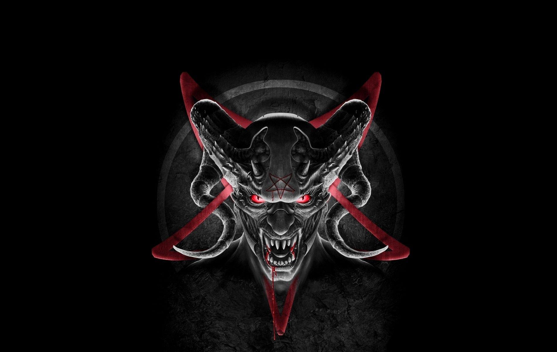 Wallpaper Demon, devil, horns, satan, pentagram desktop wallpaper