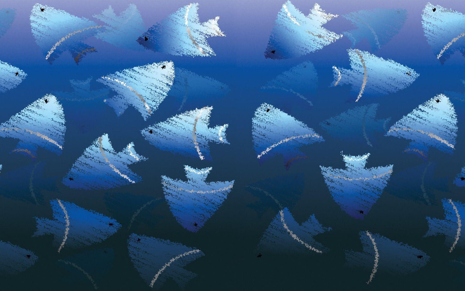 Blue fish wallpaper Art wallpaper