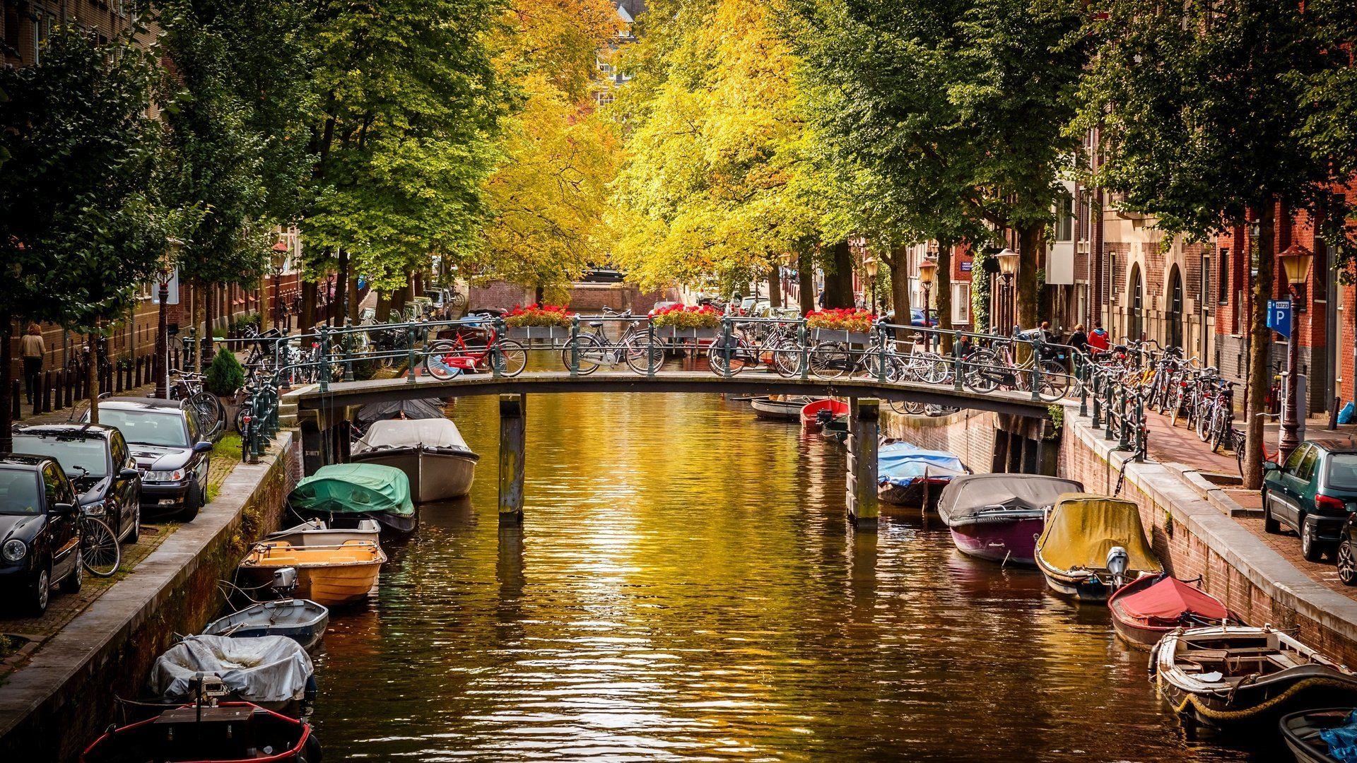 Amsterdam river city beauty nederland wallpaperx1080