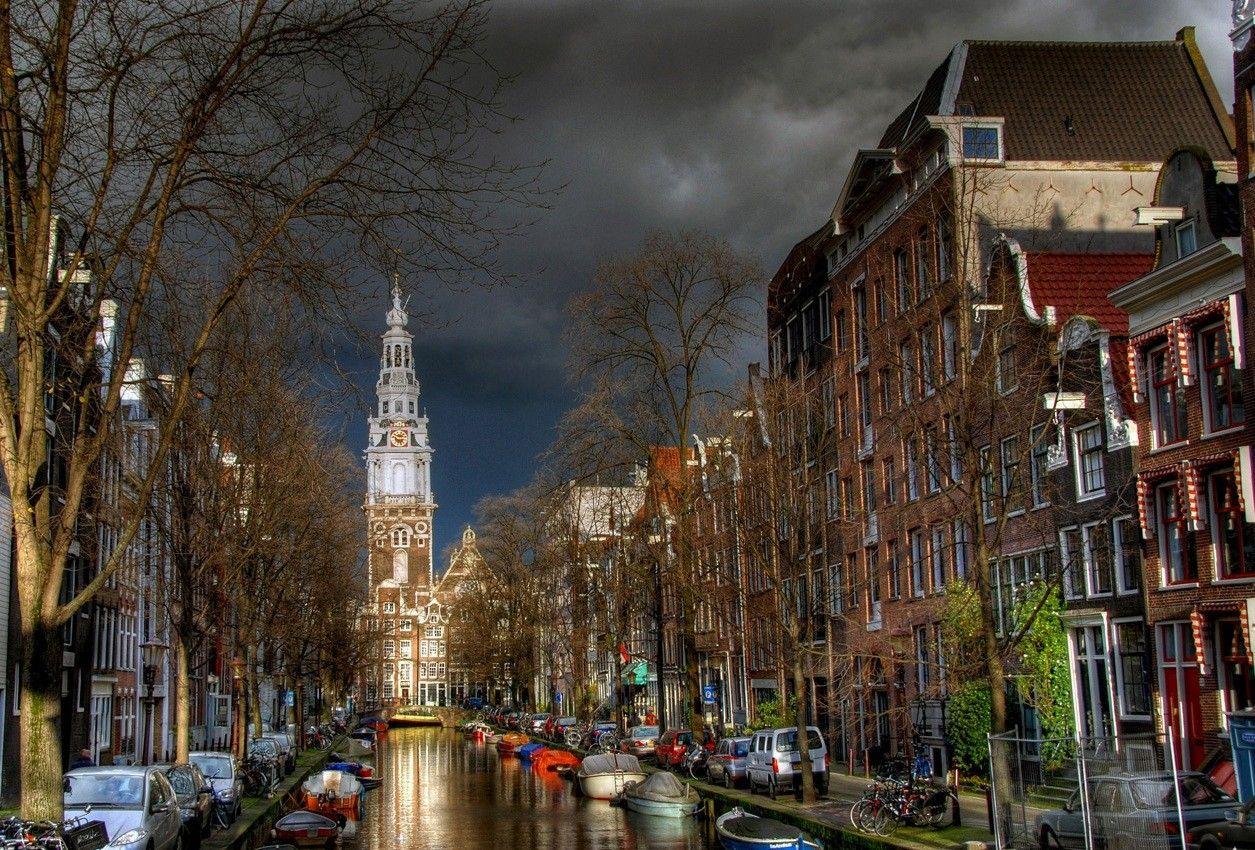 Other: Amsterdam Zuiderkerk River Buildings Nederland Canals