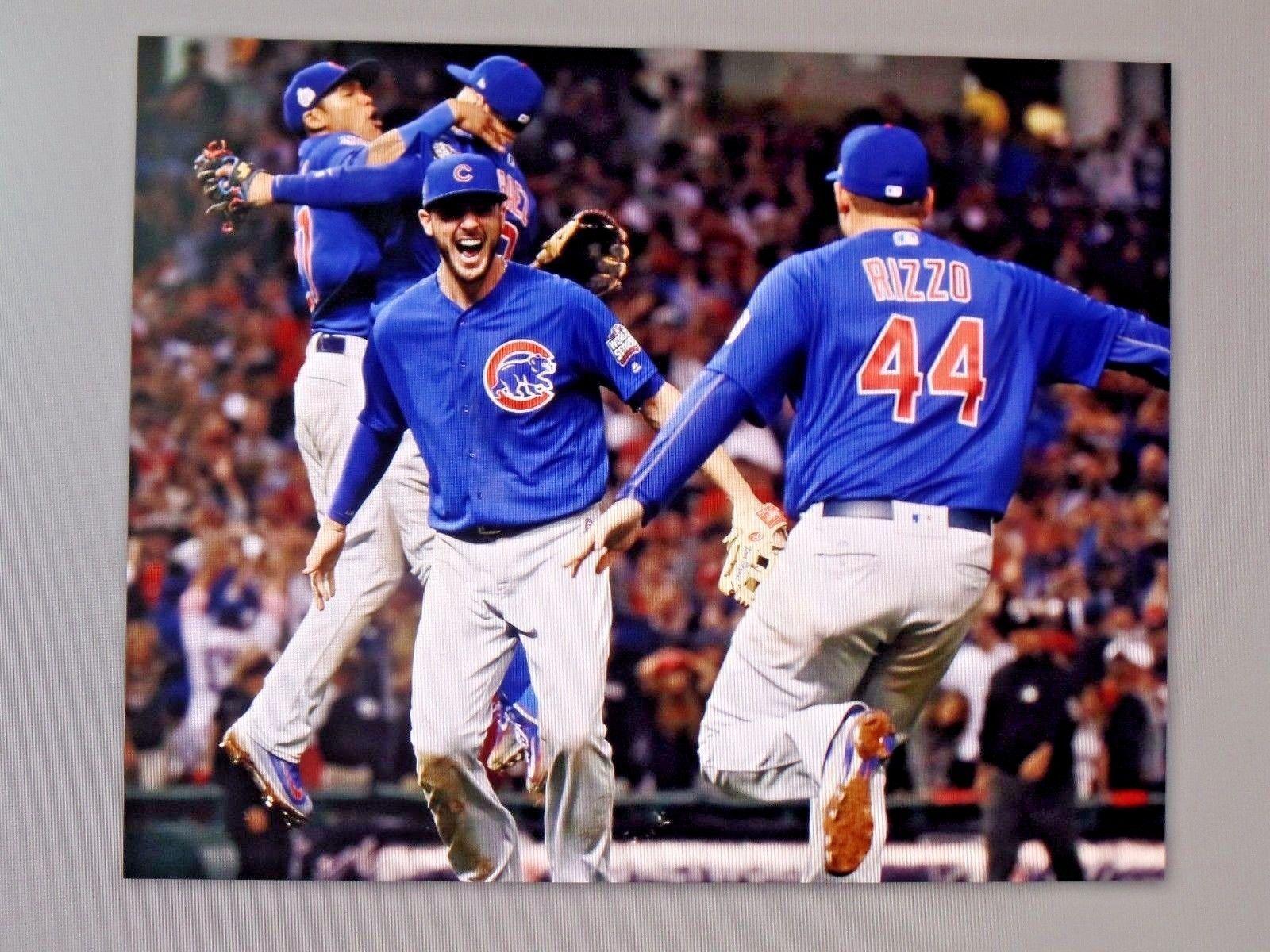 Kris Bryant Anthony Rizzo Chicago Cubs W 2016 World Series