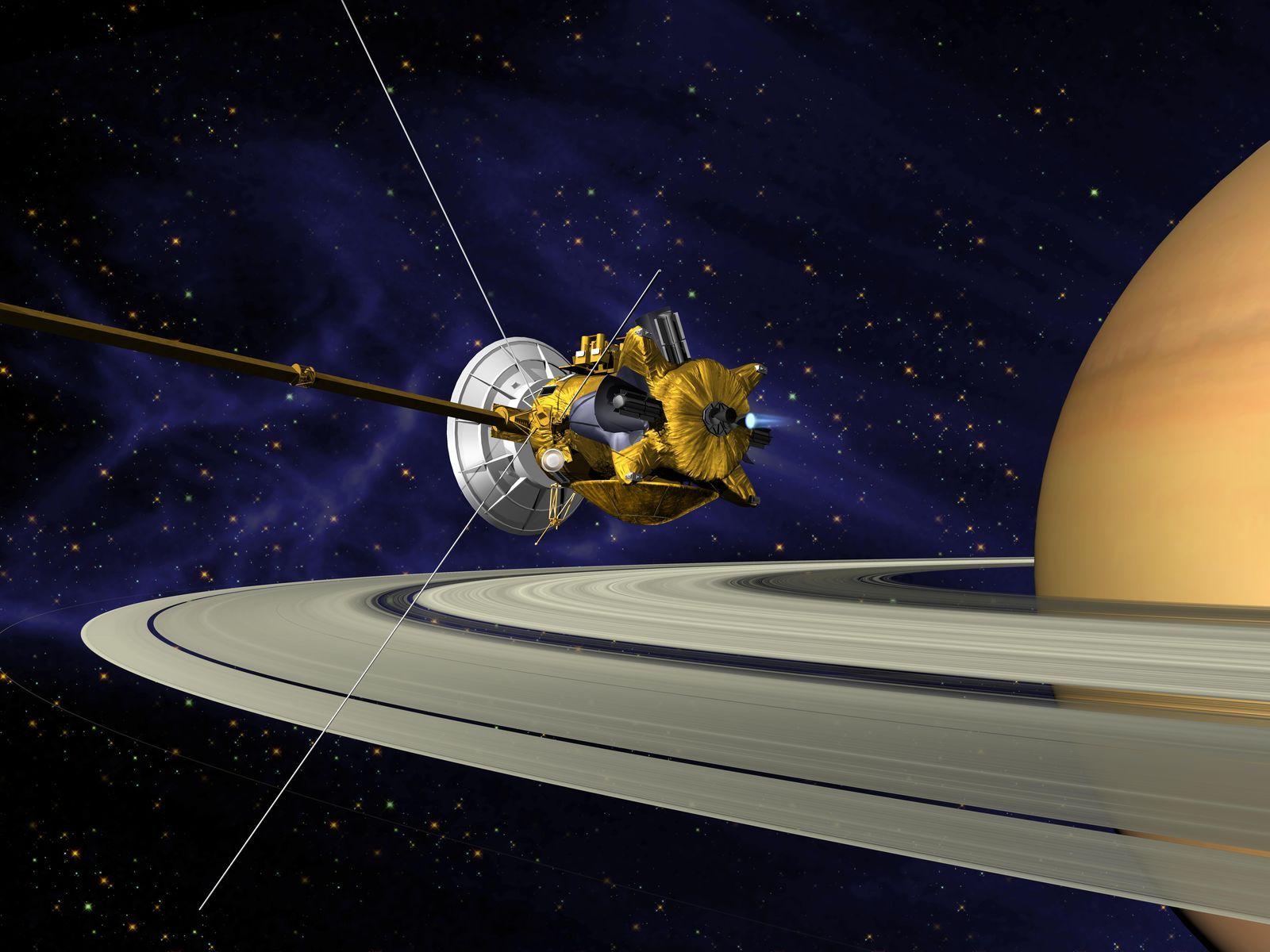 Space Image. Artists's Conception of Cassini Saturn Orbit Insertion