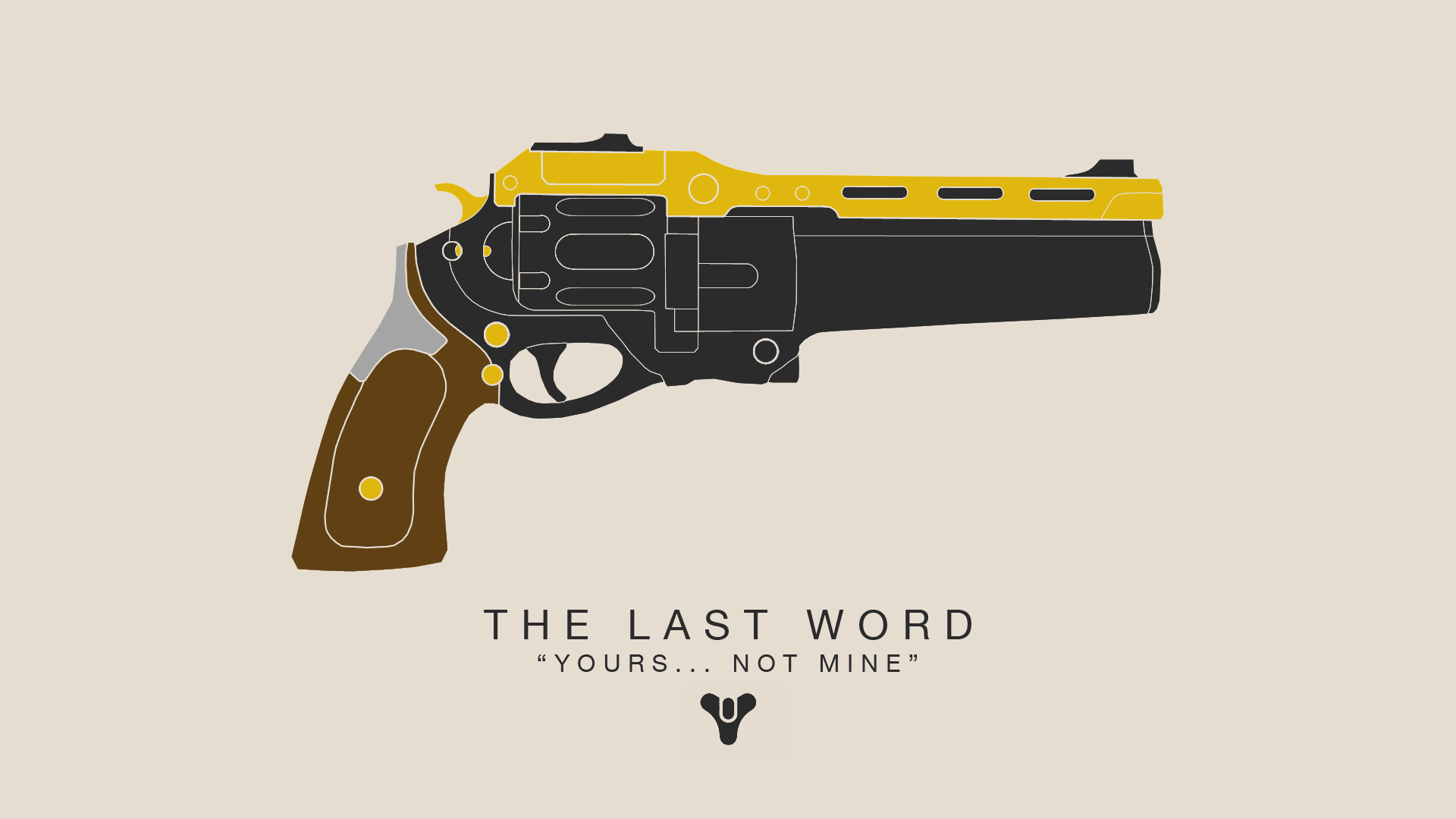 Made a wallpaper based on my favorite gun in Destiny, The Last