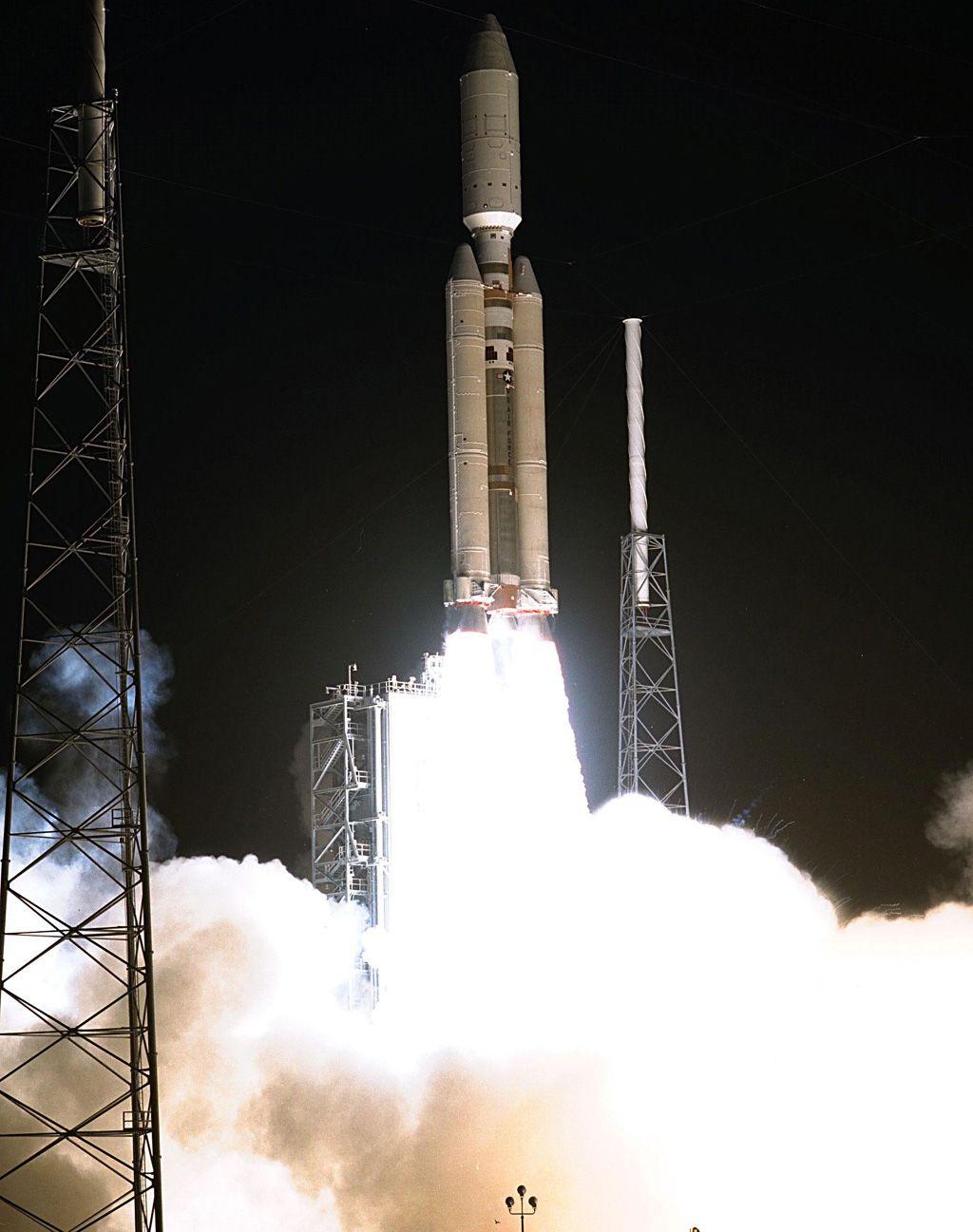 Space Image. Launch of Cassini Orbiter and Huygens Probe on Titan IV