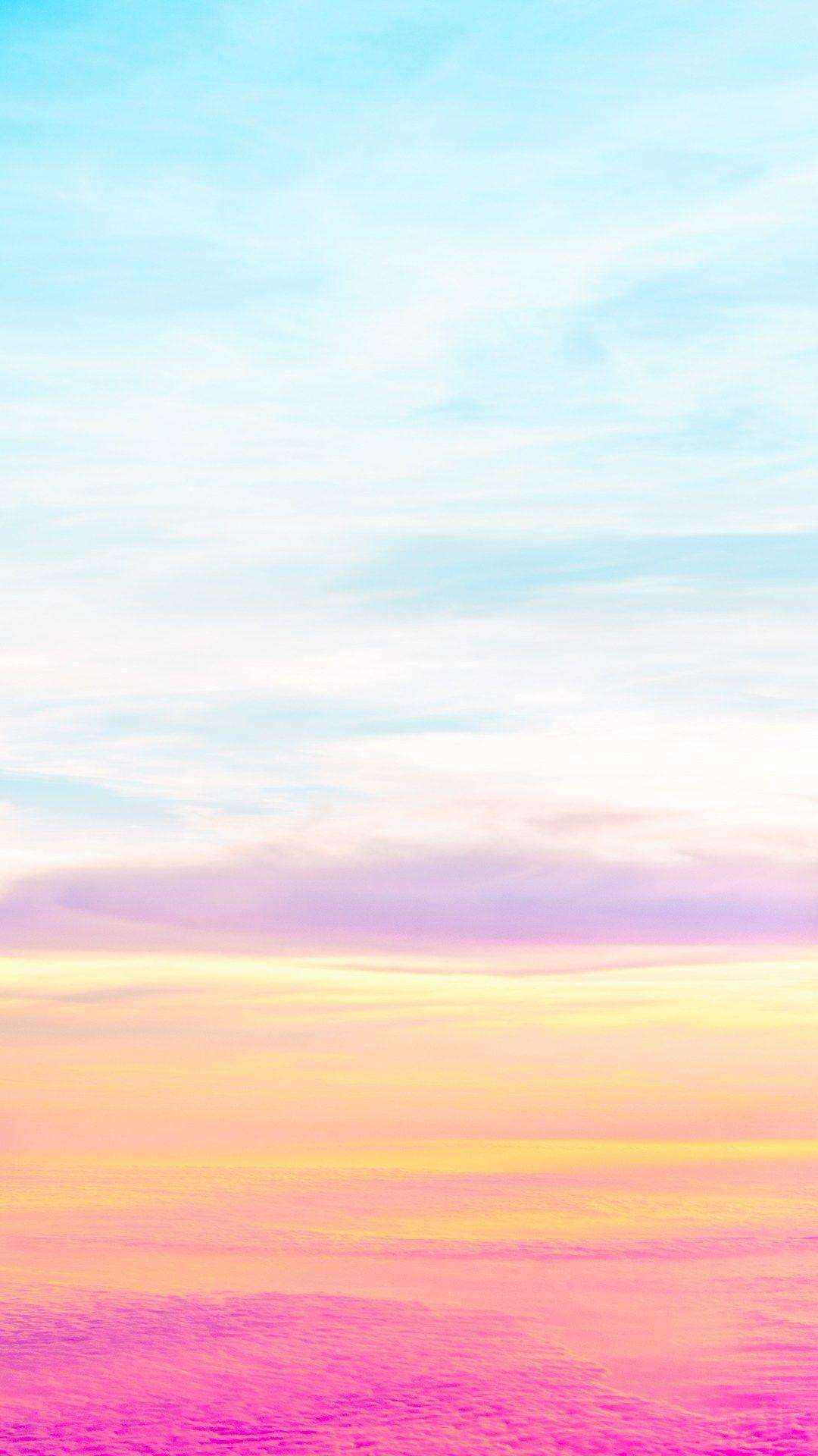 Beautiful Pastel Sky #iPhone #wallpaper. iPhone 6 Wallpaper