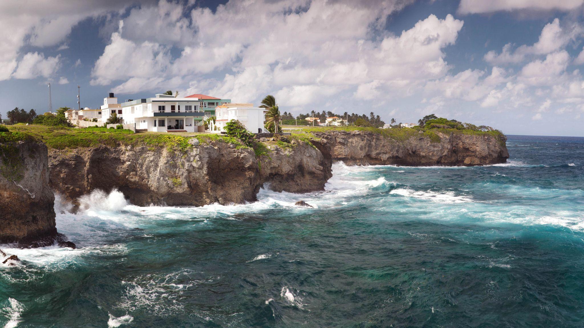 Sea Breeze', Dominican Republic, Cabrera, Cliffs widescreen