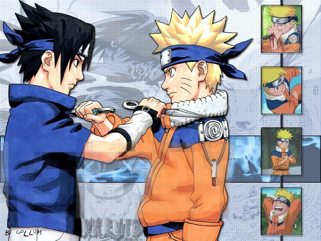 Naruto and Sasuke face off Wallpaper