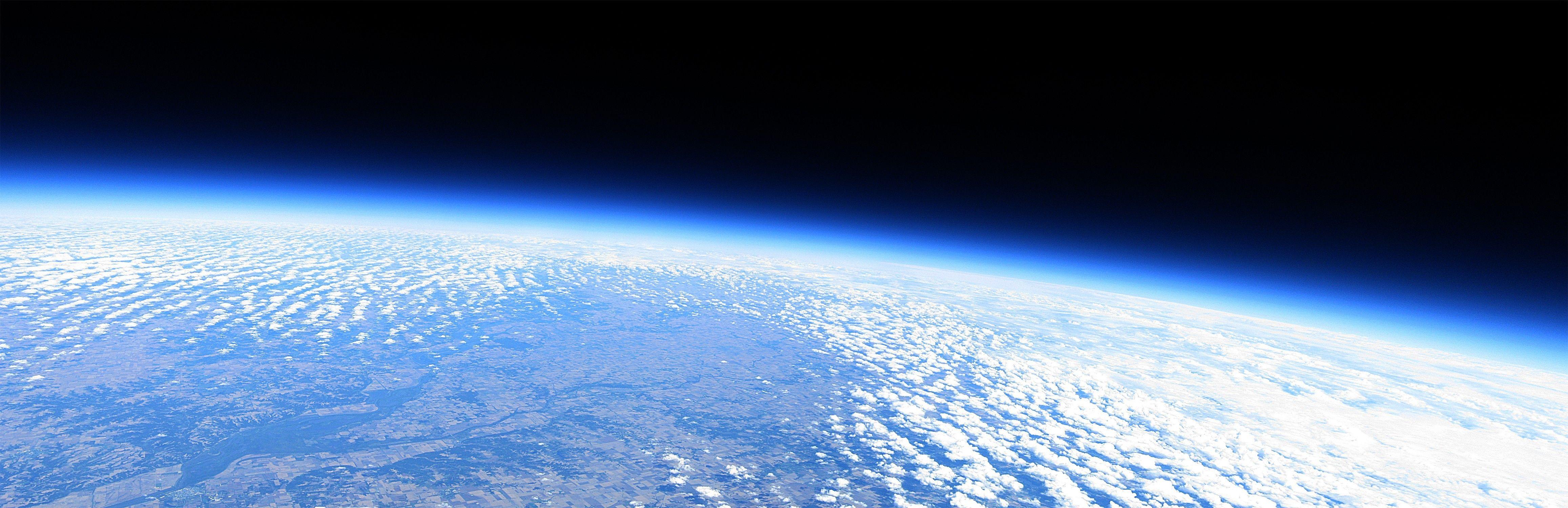 Earth atmosphere blue bright clouds wallpaper