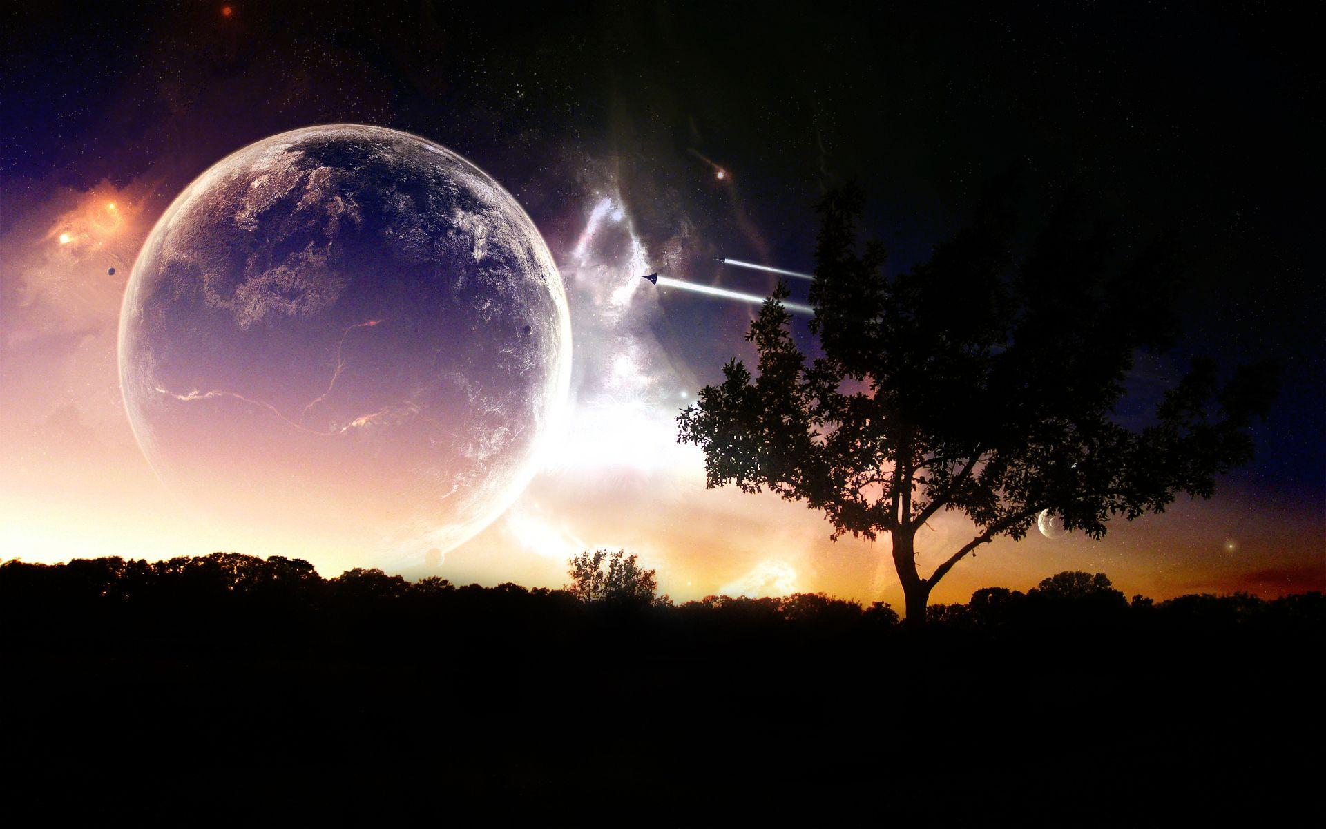 Planet Rise Full HD Wallpaper and Backgroundx1200