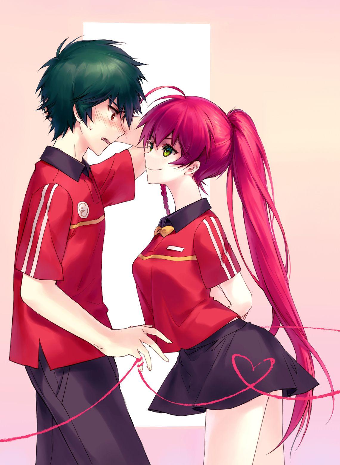 Give Me A Kiss, Maou The Devil Is A Part Timer : awwnime.