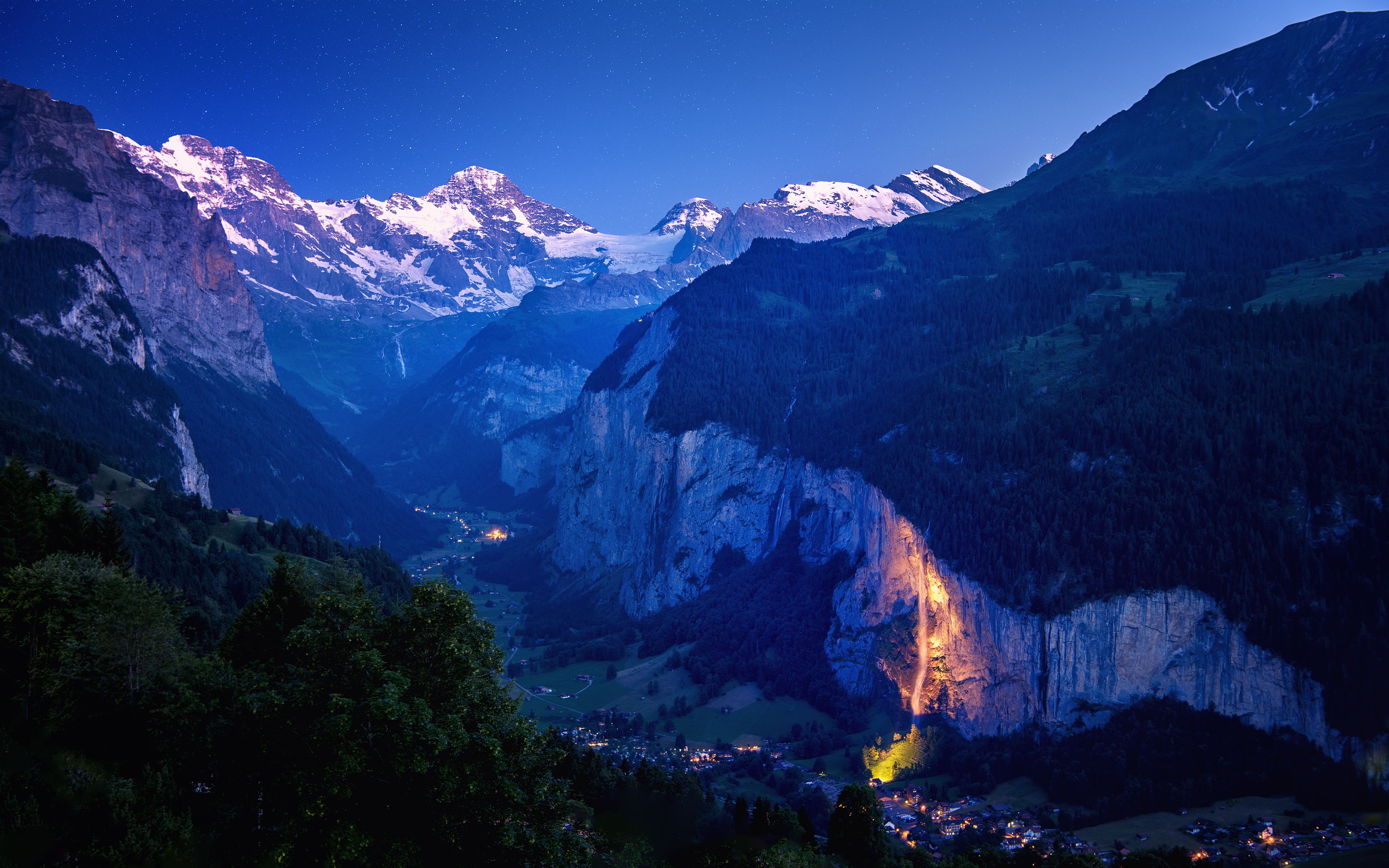 Deep Valley Switzerland 4K Wallpaper