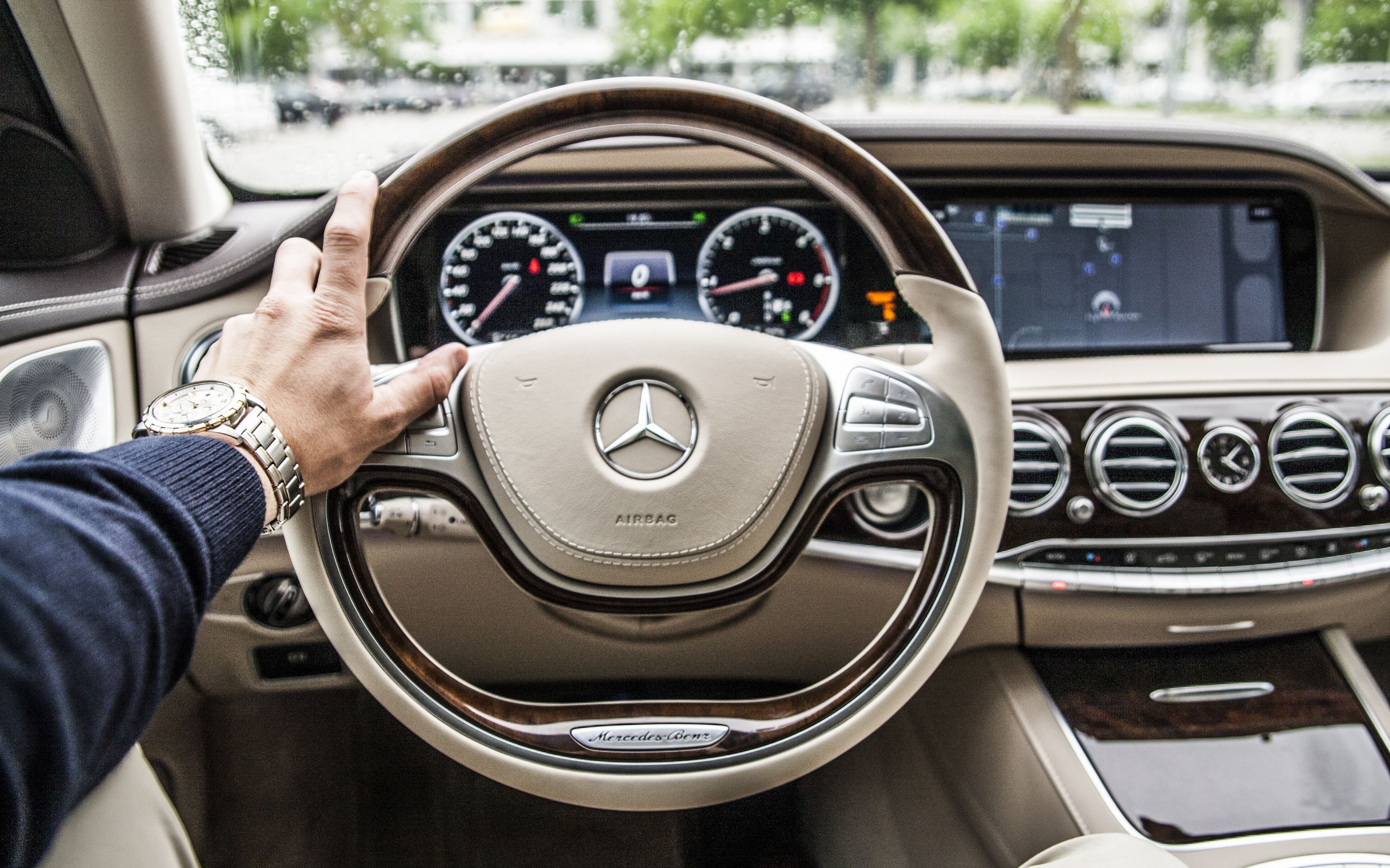 Mercedes Benz Steering Wheel Car Interior HD Wallpaper