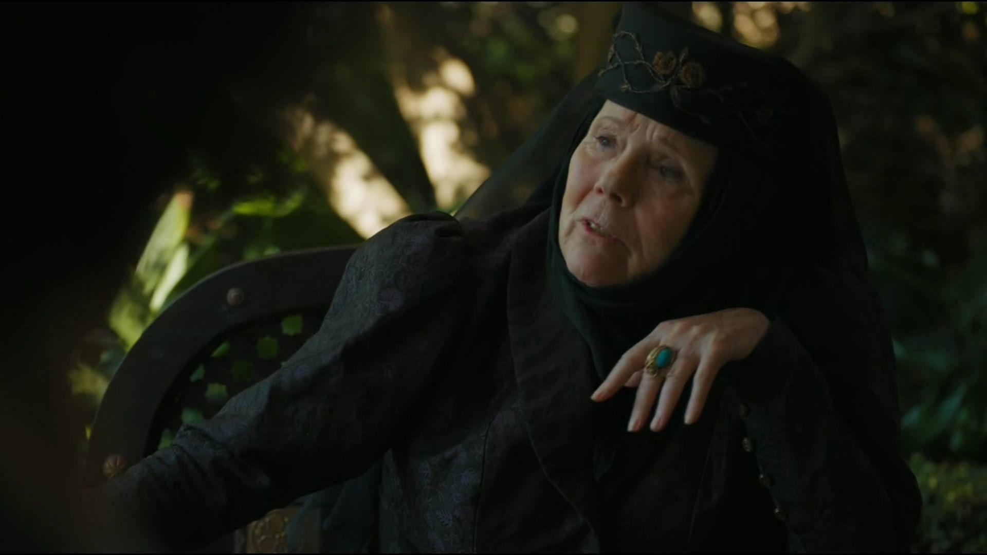 Actress Diana Rigg says Lady Olenna Tyrell is pretty evil