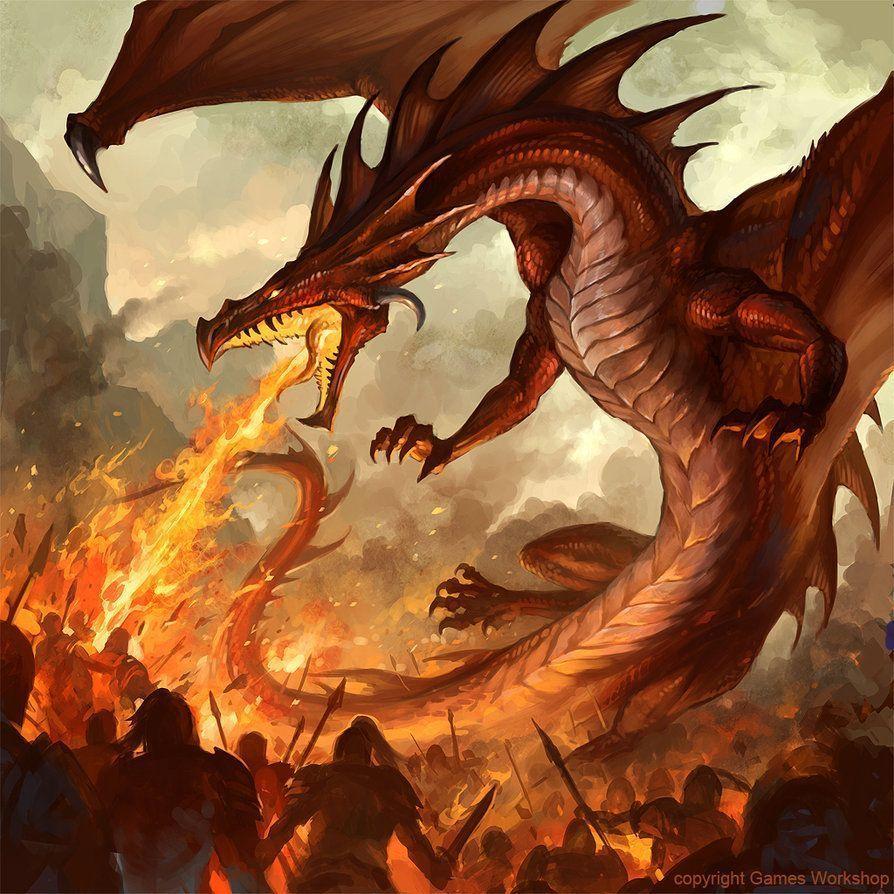 Premium AI Image  Dragon on a fire wallpapers and images