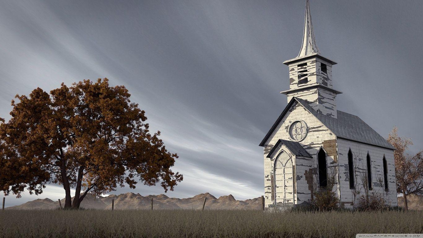 Abandoned Church 3D HD desktop wallpaper, High Definition