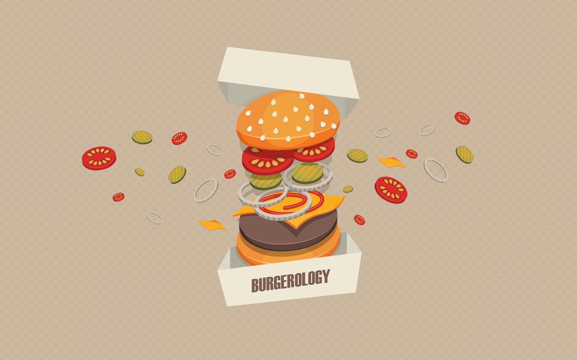 artwork, Minimalism, Burgers Wallpaper HD / Desktop and Mobile