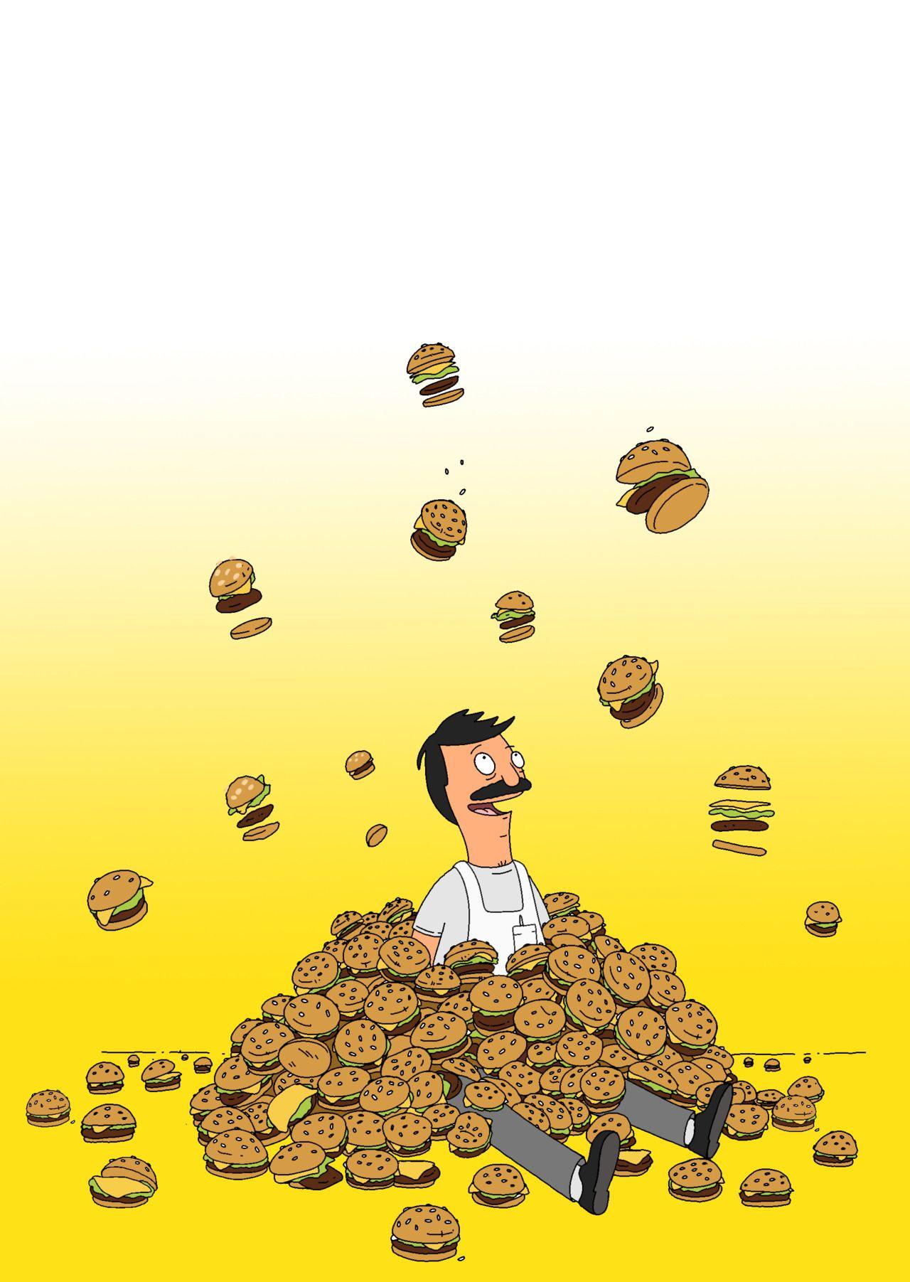 Gene Belcher from Bob's Burgers pattern background. Background