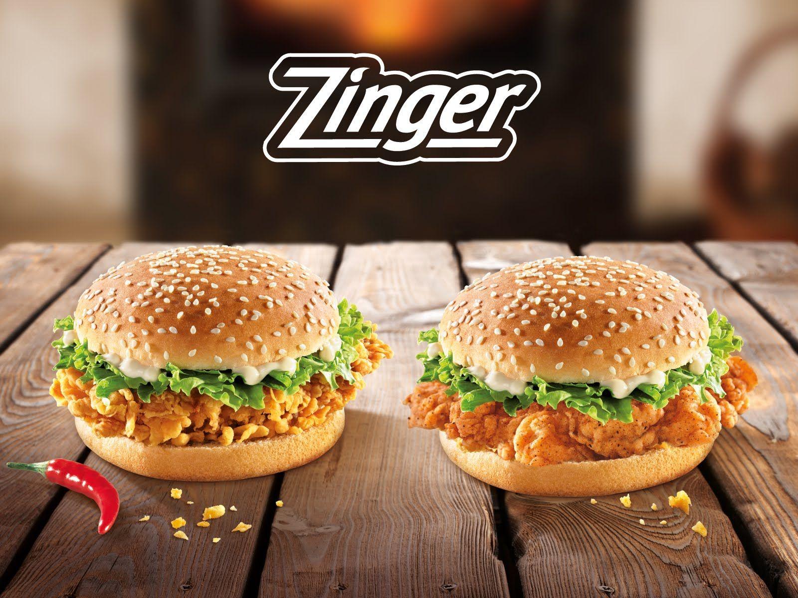 Zinger Burger HD Wallpaper 6. Foods Wallpaper