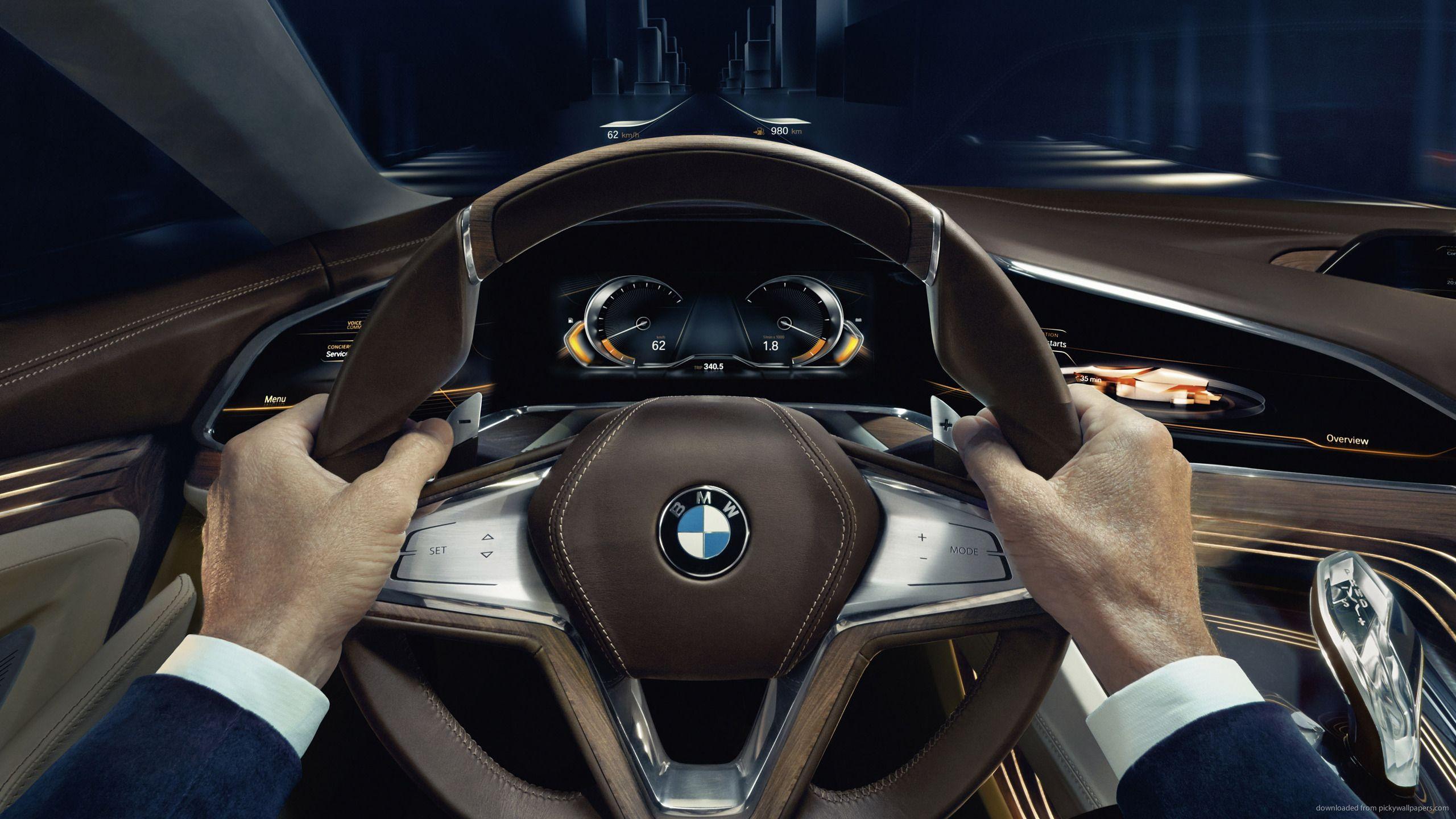 Download 2560x1440 Driving BMW Vision Future Luxury Concept Wallpaper