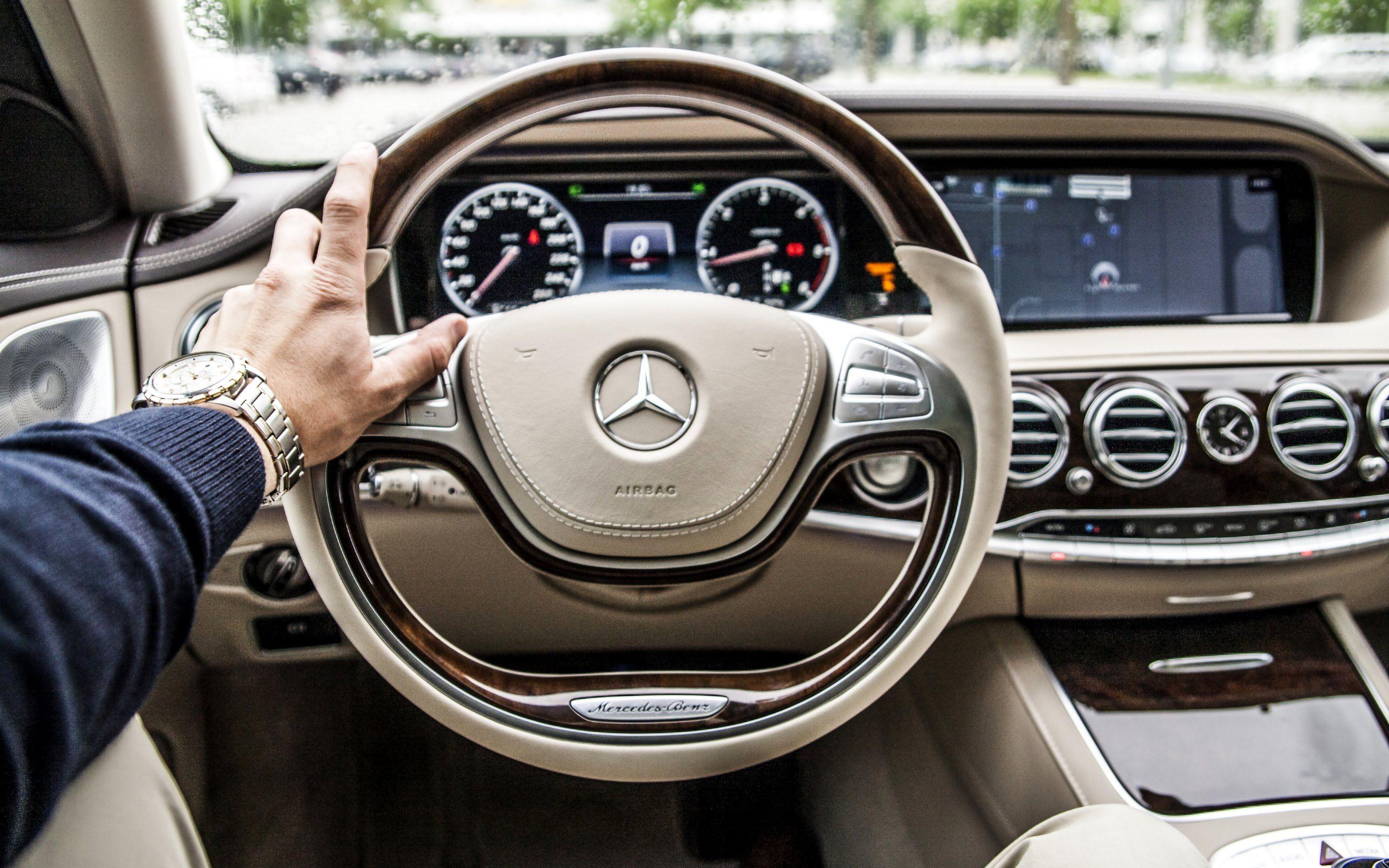Driving A Mercedes Benz. HD Wallpaper · 4K