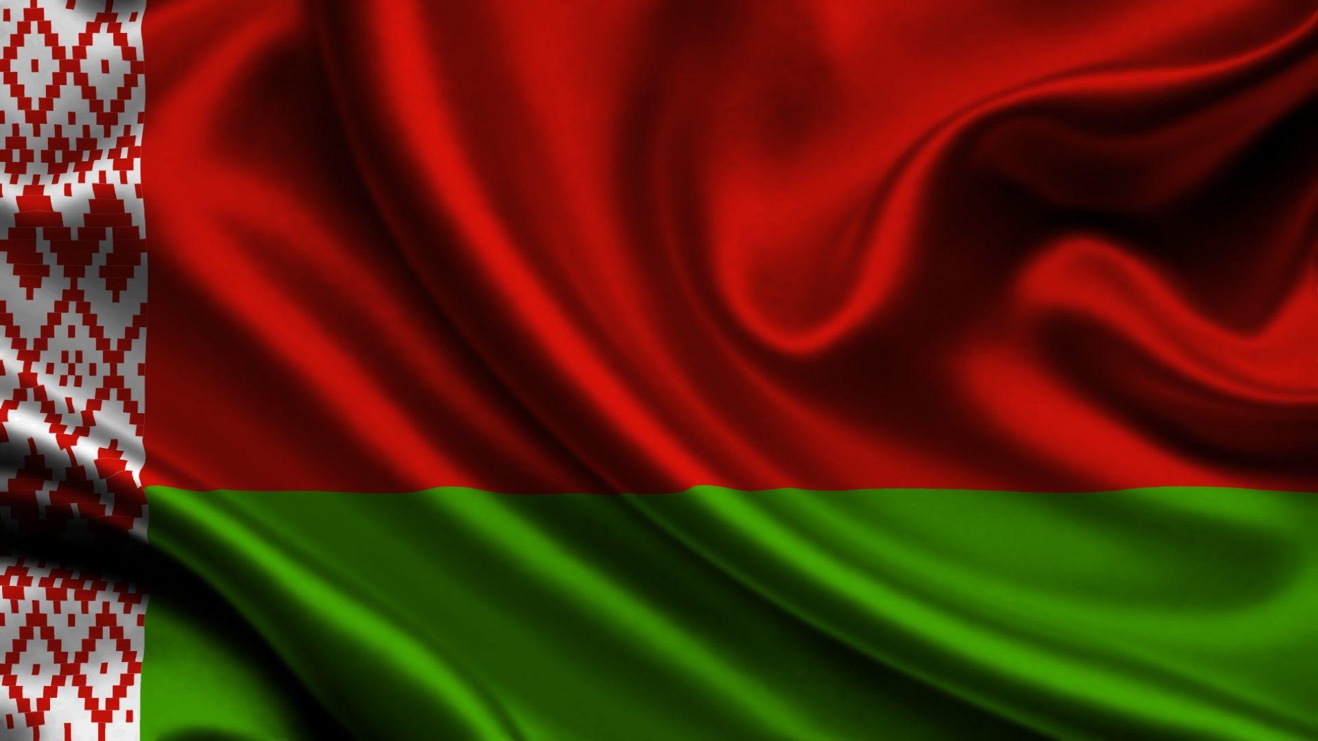 Download Wallpaper 1920x1080 Belarus, Satin, Flag Full HD 1080p HD
