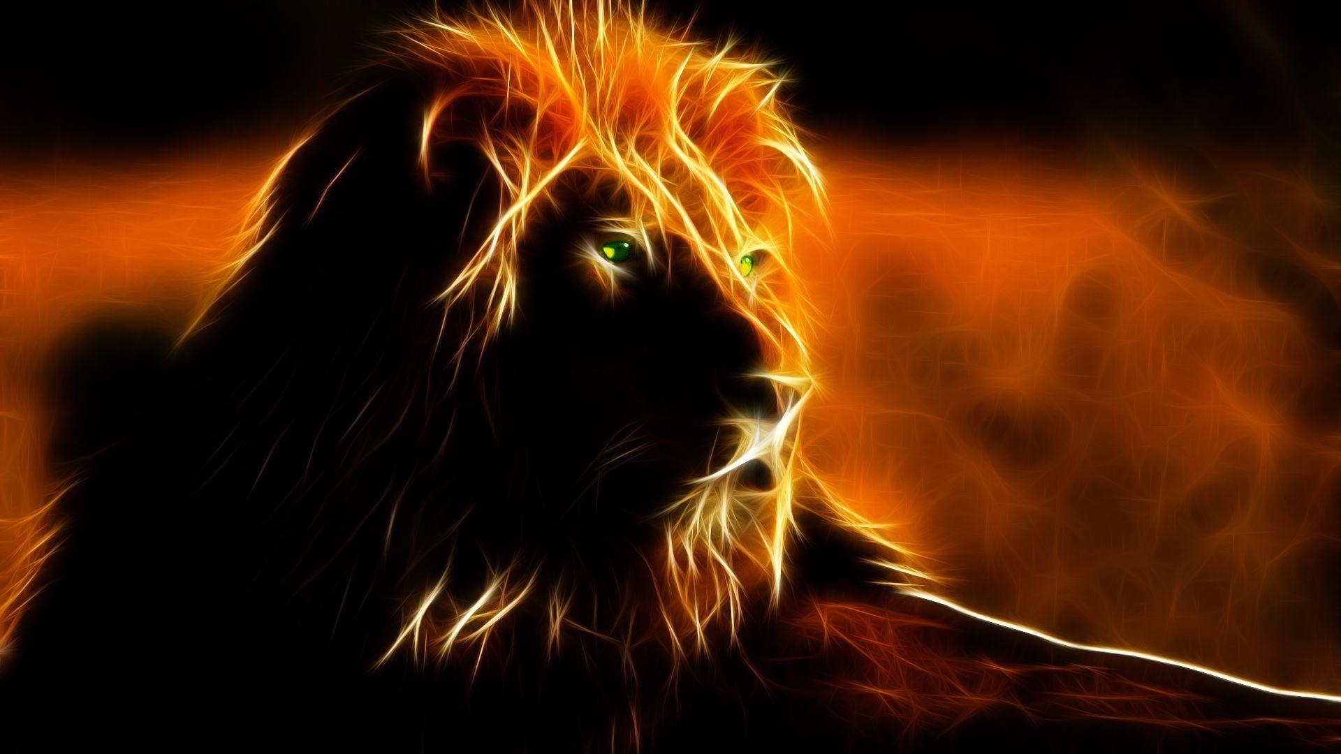 Fire Lion Wallpaper