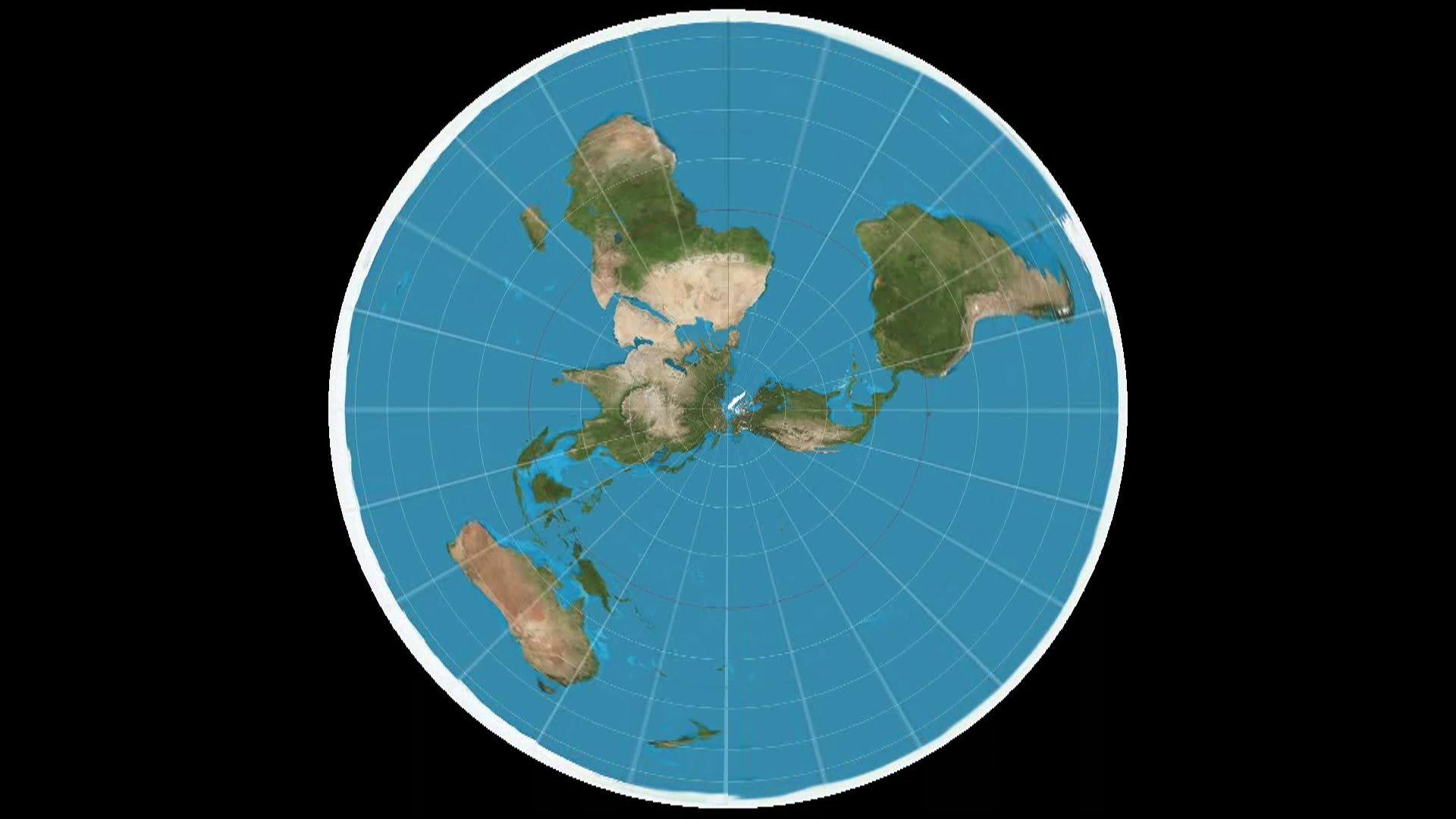 Настоящая карта плоской земли