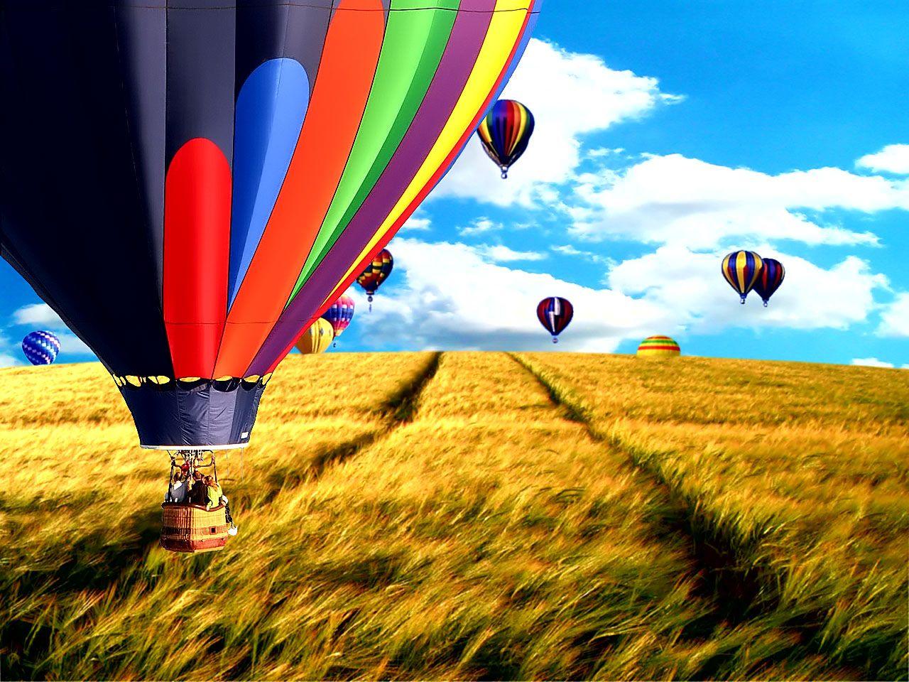 Balloon Ride Wallpaper in jpg format for free download. Art