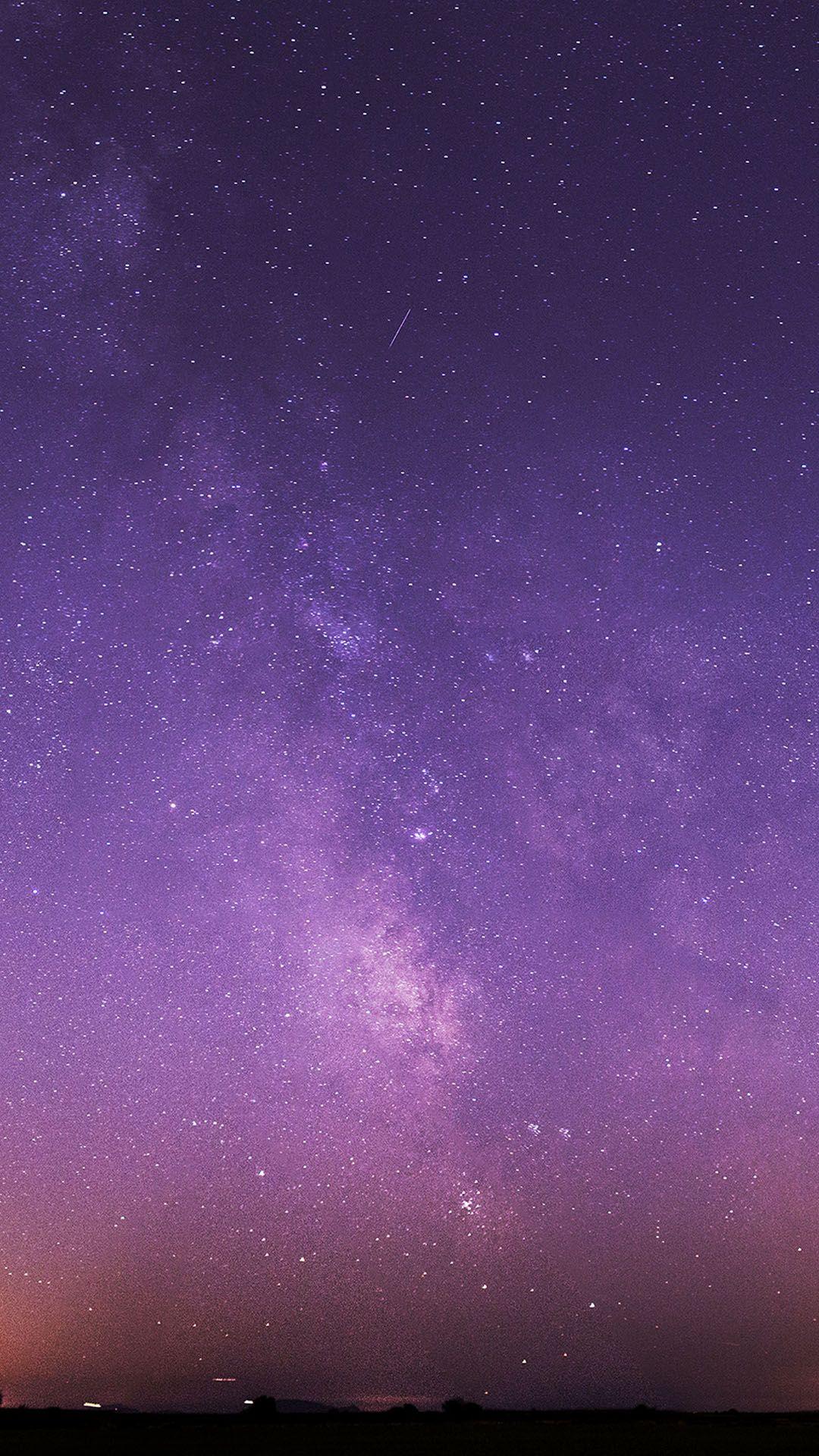 Purple Night Sky Stars Milky Way Android Wallpaper free download
