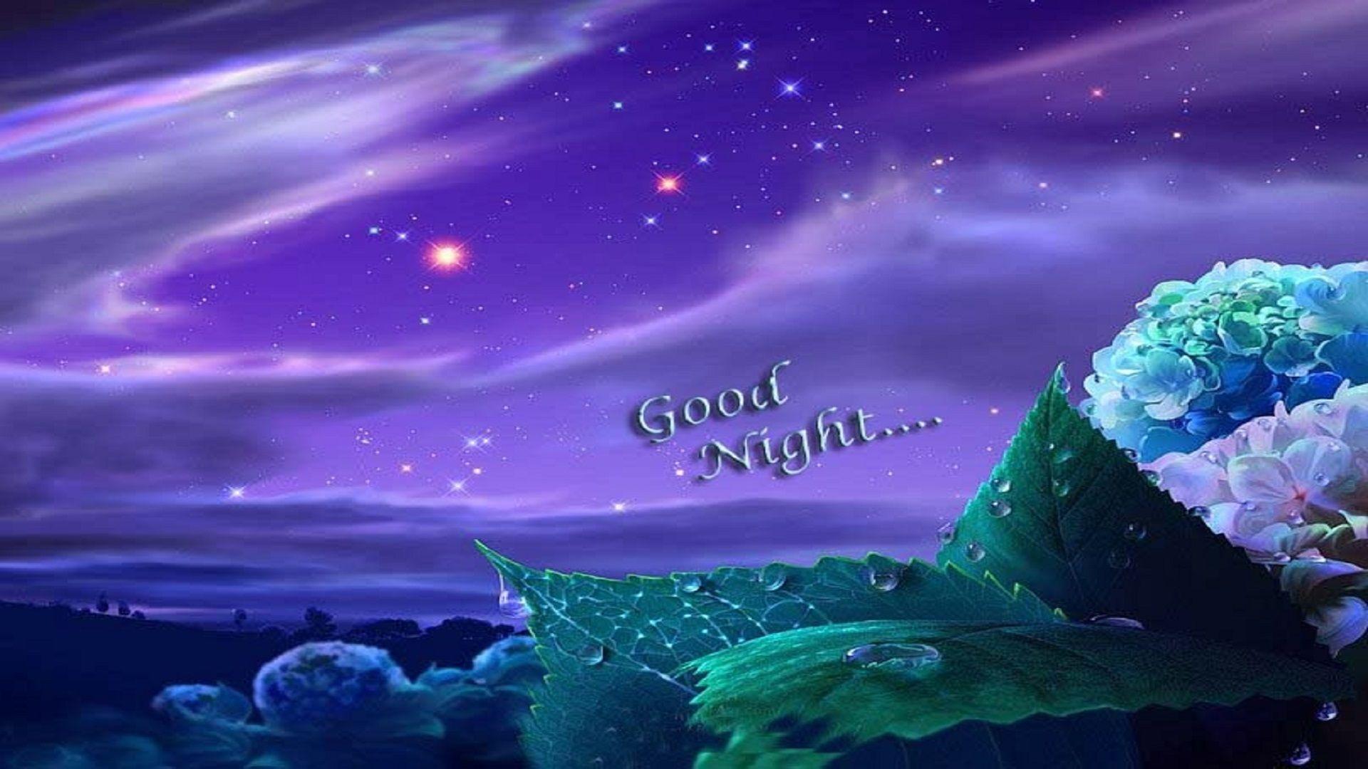 Good Night Purple Sky Wallpaper Free For Desktop Hd