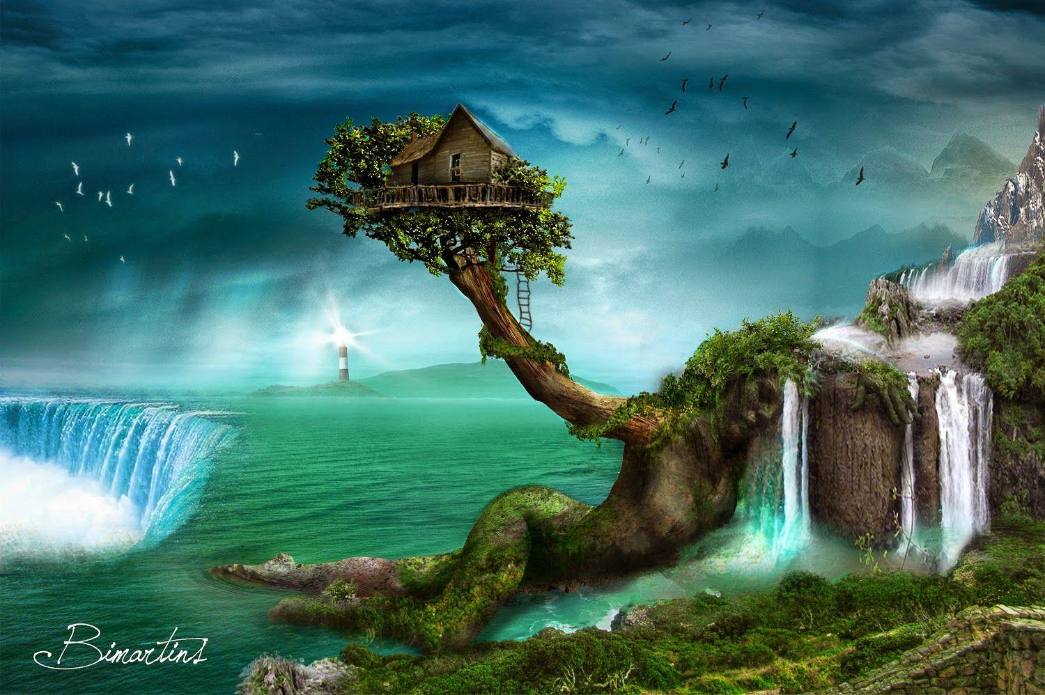 PIXHOME: Beautiful Tree House fantasy fairy tale image picture