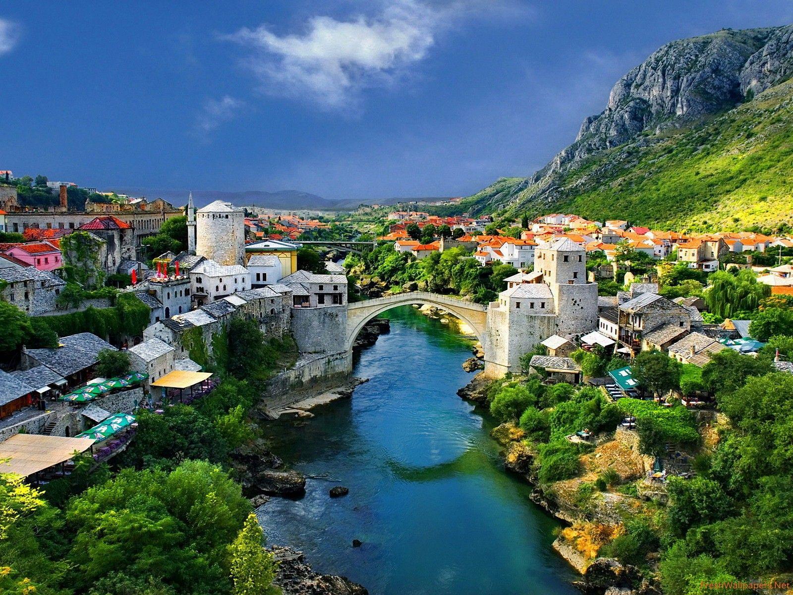 Mostar Old Bridge Bosnia and Herzegovina wallpaper