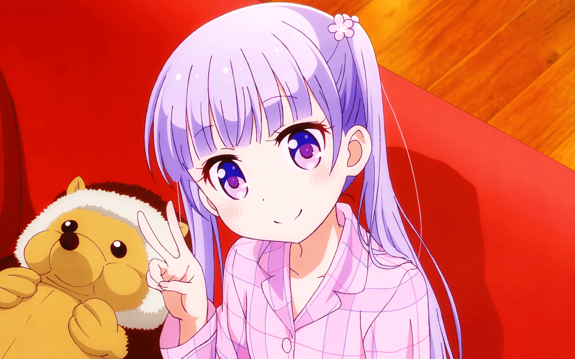 purple hair, #purple eyes, #anime, #New Game!, #anime girls
